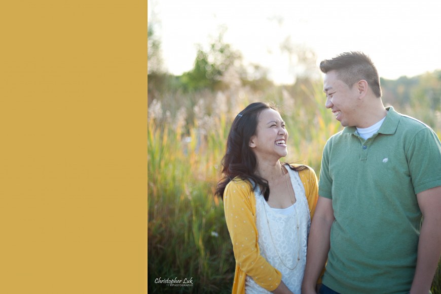 Christopher Luk 2012 - Engagement Session - Emily and Ken - Markham Toronto Portrait Wedding Lifestyle Lifetime Photographer - Looking at each other Laugh Smile