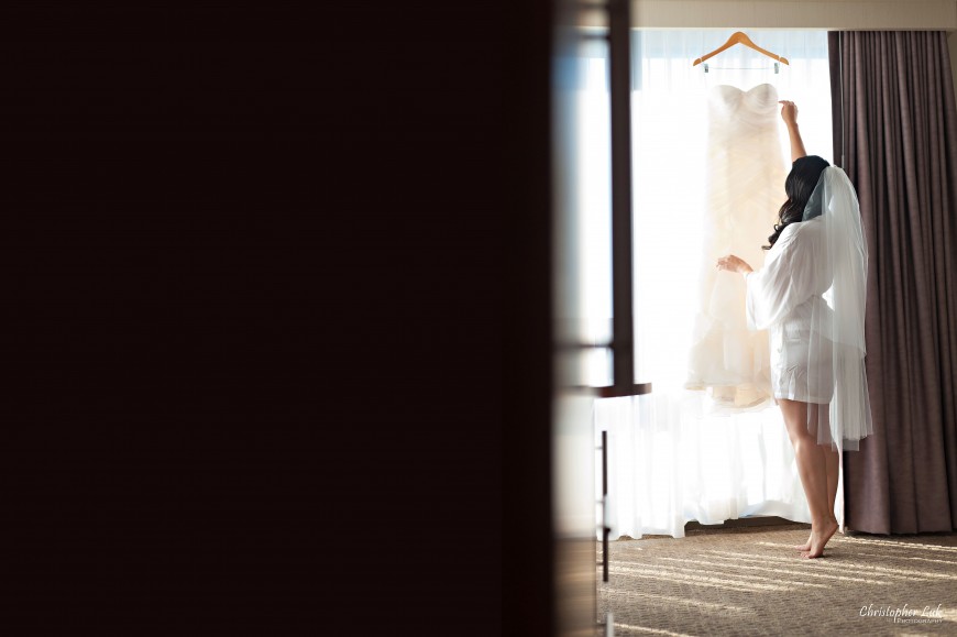 Christopher Luk 2012 - Cindy and Walter's Wedding - Westin Prince Hotel Downtown Toronto Grand Luxe Event Boutique - Bride Getting Ready Dress Gown