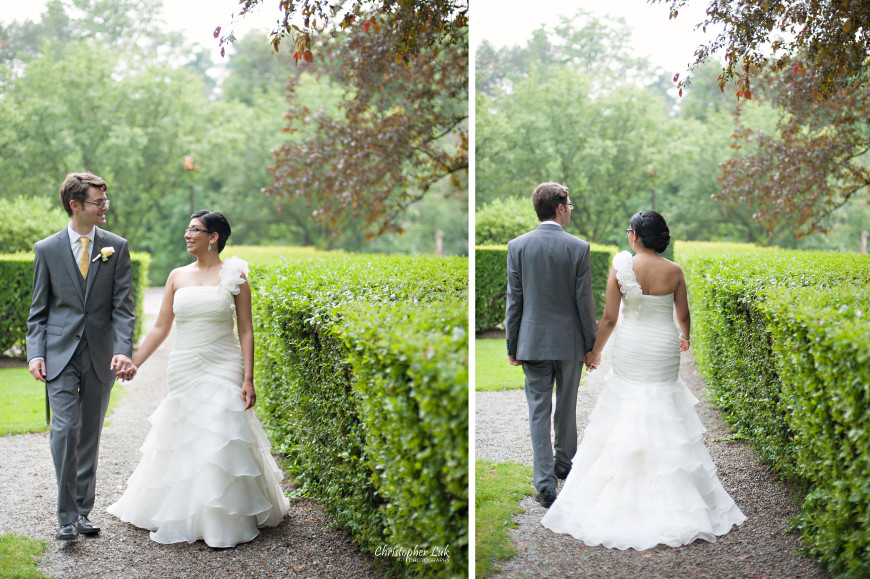 Christopher Luk 2013 - Dinithi and Steve's Wedding - Estates of Sunnybrook Markham Museum - Toronto Wedding Event Photographer - Bride and Groom Relaxed Creative Portrait Session Gardens Greenery Landscape Walking Candid Natural Photojournalistic
