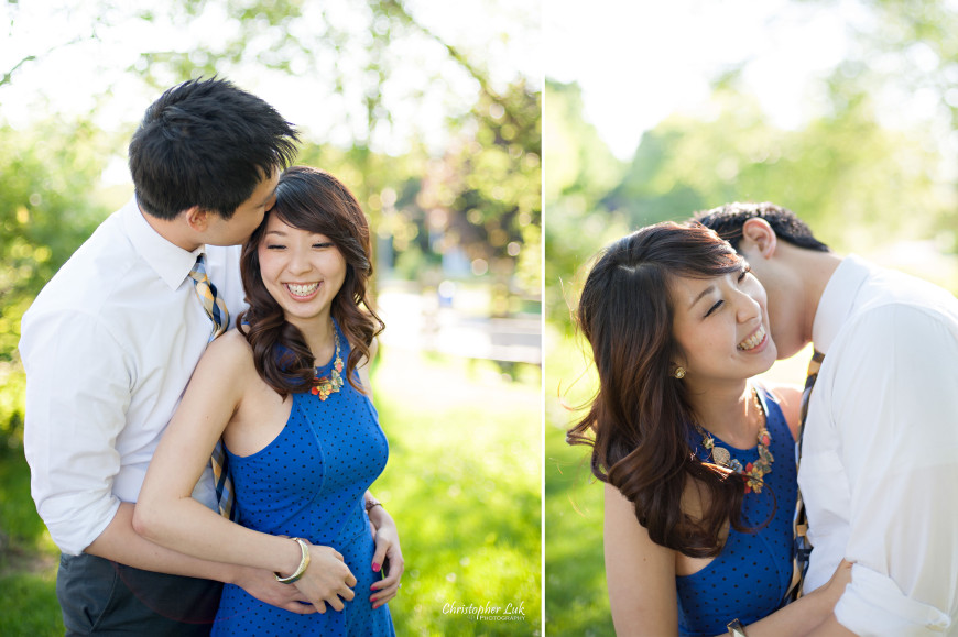 Christopher Luk 2014 - Heidi and Ming-Yun Engagement Session - Markham Richmond Hill Wedding Event Photographer - Candid Relaxed Natural Photojournalistic Sunset Golden Hour Hug Smile Laugh Kiss