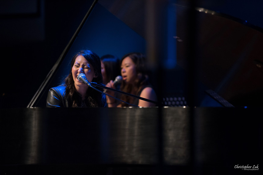 Rachelle Luk Live Concert Gospel Music Association Canada Covenant Award Winner Singer Songwriter CloseUp Grand Piano Singing Vocal Emotion Facial Expression