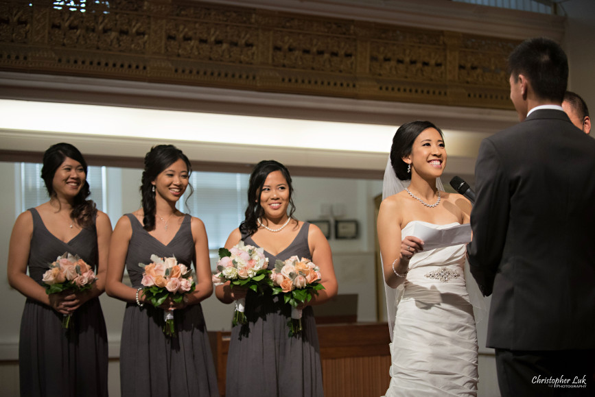 Christopher Luk 2015 - Jaynelle and Ernest's Wedding - Toronto Chinese Baptist Church Osgoode Hall Argonaut Rowing Club Henley Room Waterfront Venue - Bride Groom Ceremony Photojournalistic Natural Candid Vows Smile