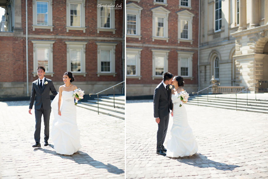 Christopher Luk 2015 - Jaynelle and Ernest's Wedding - Toronto Chinese Baptist Church Osgoode Hall Argonaut Rowing Club Henley Room Waterfront Venue - Bride Groom Creative Relaxed Portrait Session Photojournalistic Natural Candid Posed Walking Kiss