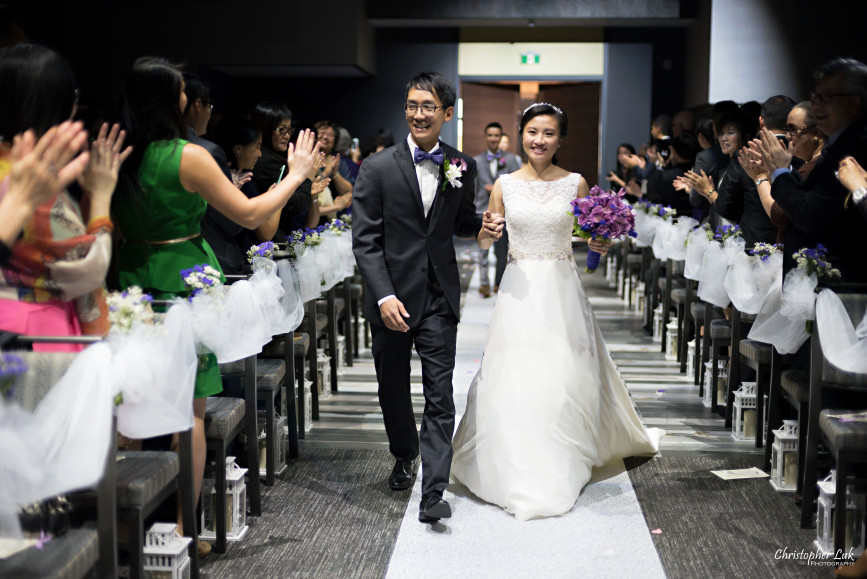 Fall Autumn Wedding Universal EventSpace ByPeterAndPauls Candid Photojournalistic Documentary Natural Ceremony Bride Groom Aisle Walk Return