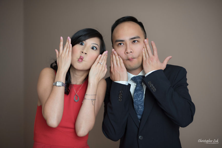 Christopher Luk (Toronto Wedding Photographer): Winter Indoor Engagement Session PreWedding Pictures Heintzman House Photos Markham York Region Natural Candid Photojournalistic Bride Groom Funny Fish Lips Gills Fins Silly Faces