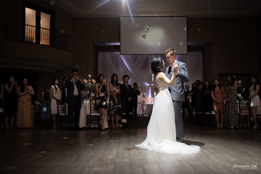 Christopher Luk Toronto Wedding Photographer - Casa Loma Conservatory Ceremony Creative Photo Session ByPeterAndPauls Paramount Event Venue Space Eastwood Room Bride Groom Natural Candid Photojournalistic First Dance Guests Dance Floor Wide
