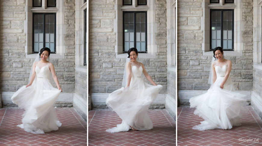 Christopher Luk Toronto Wedding Photographer - Casa Loma Conservatory Ceremony Creative Photo Session ByPeterAndPauls Paramount Event Venue Space Natural Candid Photojournalistic Bride Castle Flowing Movement Tulle Twirl White Dress