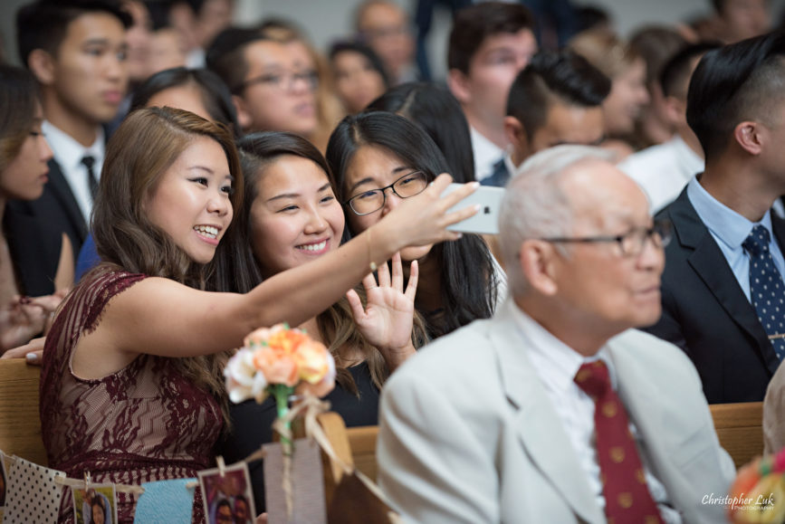 Christopher Luk - Toronto Wedding Photographer - Markham Chinese Baptist Church MCBC Christian Ceremony - Natural Candid Photojournalistic Girl Friends Group Selfie