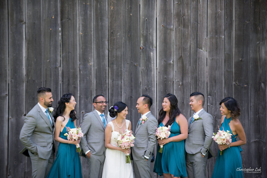 Christopher Luk - Toronto Wedding Lifestyle Event Photographer - Photojournalistic Natural Candid Markham Museum Creative Portrait Session Bride Groom Bridesmaids Groomsmen Bridal Party Barn Laughing