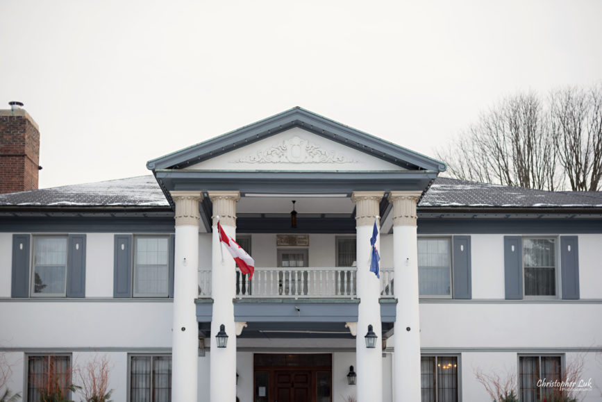 Toronto Wedding Photographer Heintzman House Winter Wedding Historic Estate Event Venue Markham Thornhill York Region Front Exterior