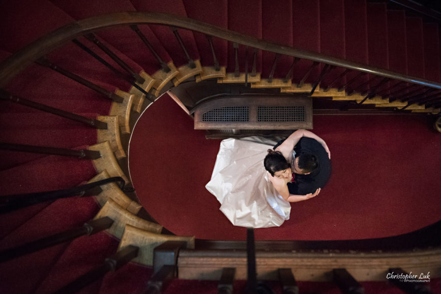 Toronto Wedding Photographer Heintzman House Winter Wedding Markham York Region Historic Estate Event Venue Photojournalistic Documentary Candid Natural Creative Portrait Session Bride Groom Spiral Grand Staircase