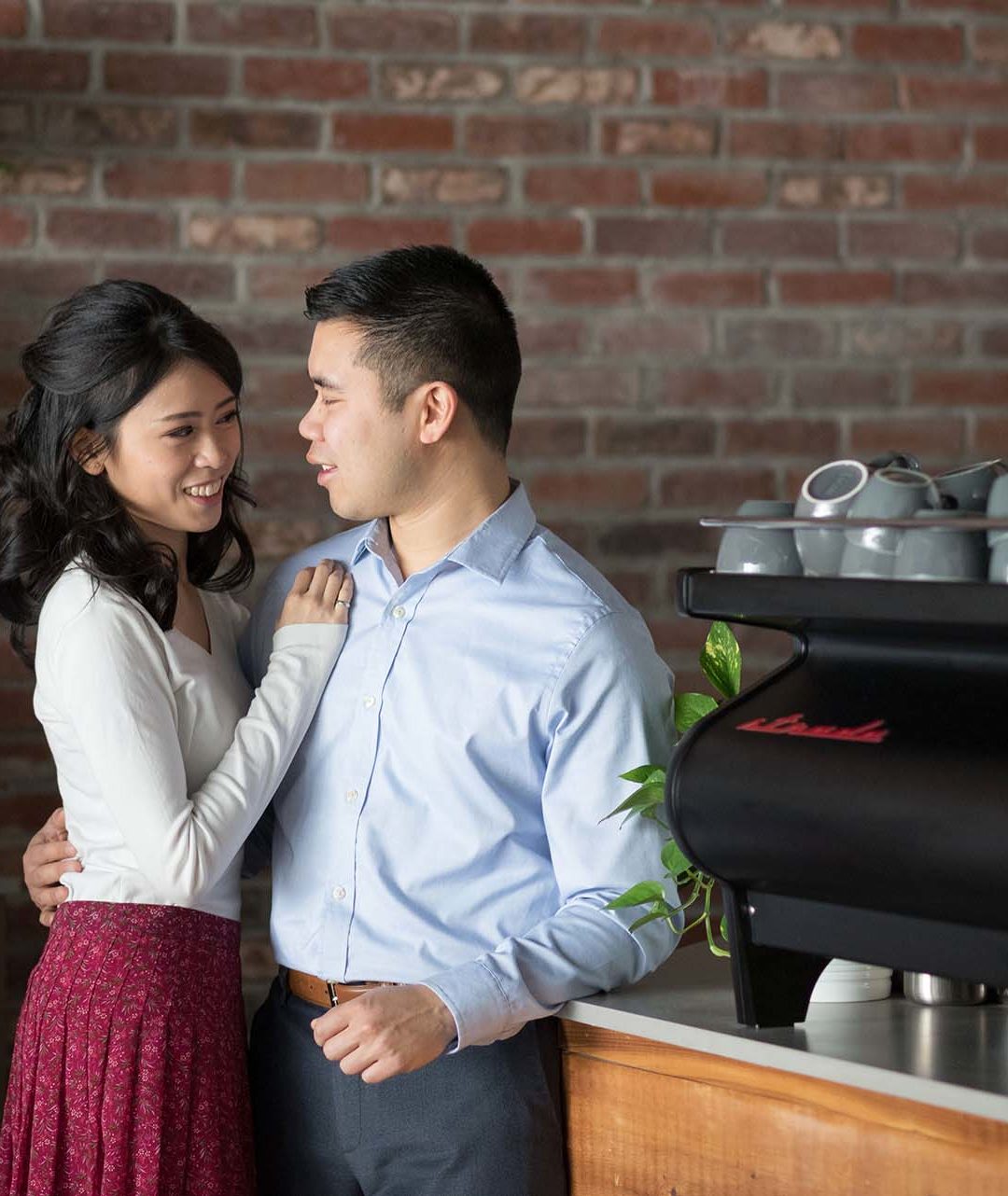 Elephant Grind Coffee Cafe Engagement Session