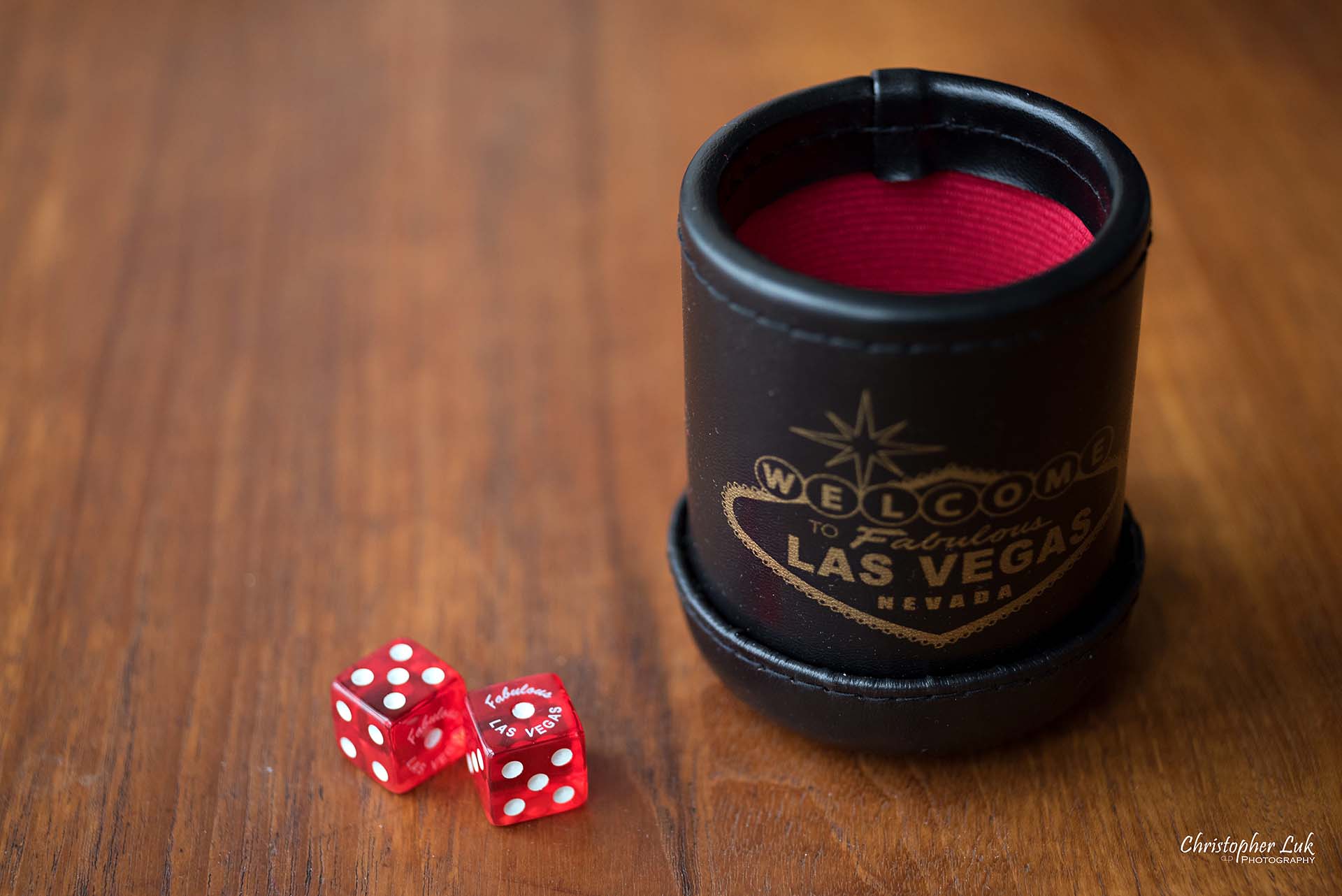 Christopher Luk Toronto Wedding Photographer Groom Getting Ready Preparations Las Vegas Leather Dice Cup