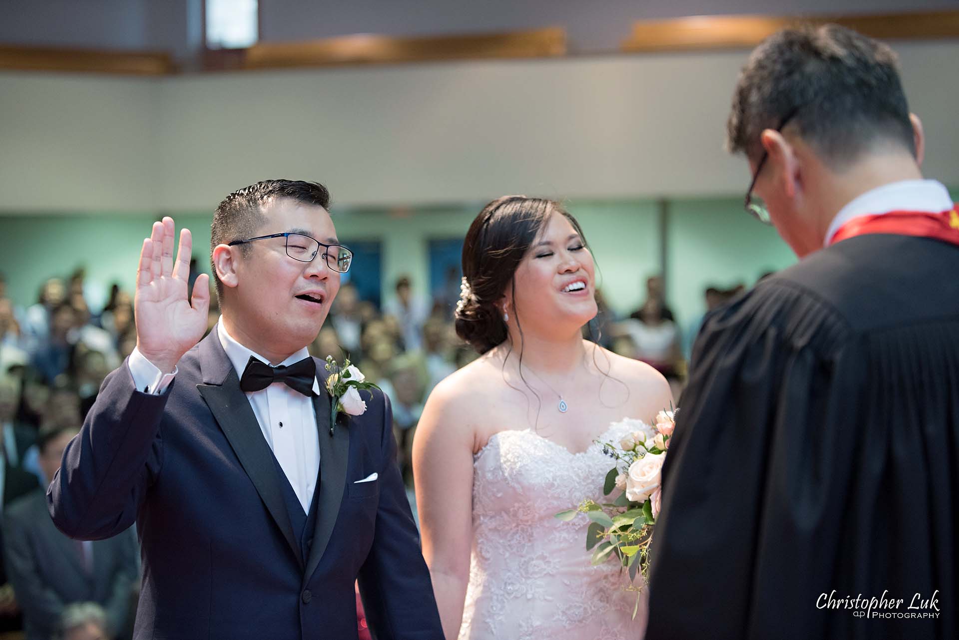 Christopher Luk Toronto Christian Community Church Kleinburg McMichael Art Gallery Presidente Banquet Hall Vaughan Wedding Photographer Candid Natural Photojournalistic Ceremony Worship Bride Groom Expressions