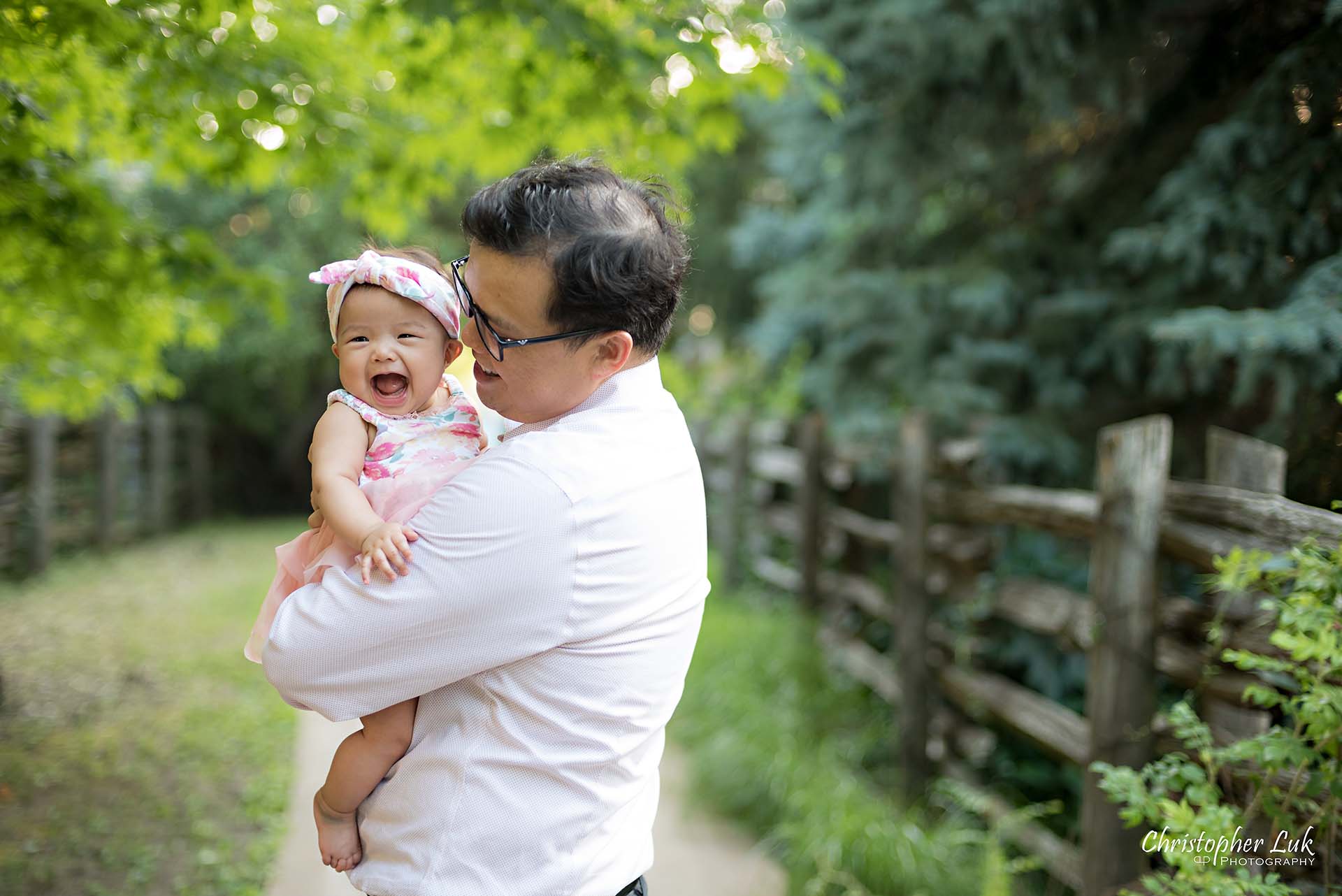 Christopher Luk Toronto Markham Family Children Photographer Candid Photojournalistic Candid Father Dad Baby Girl Daughter Hug Adorable Cute Laugh Smile