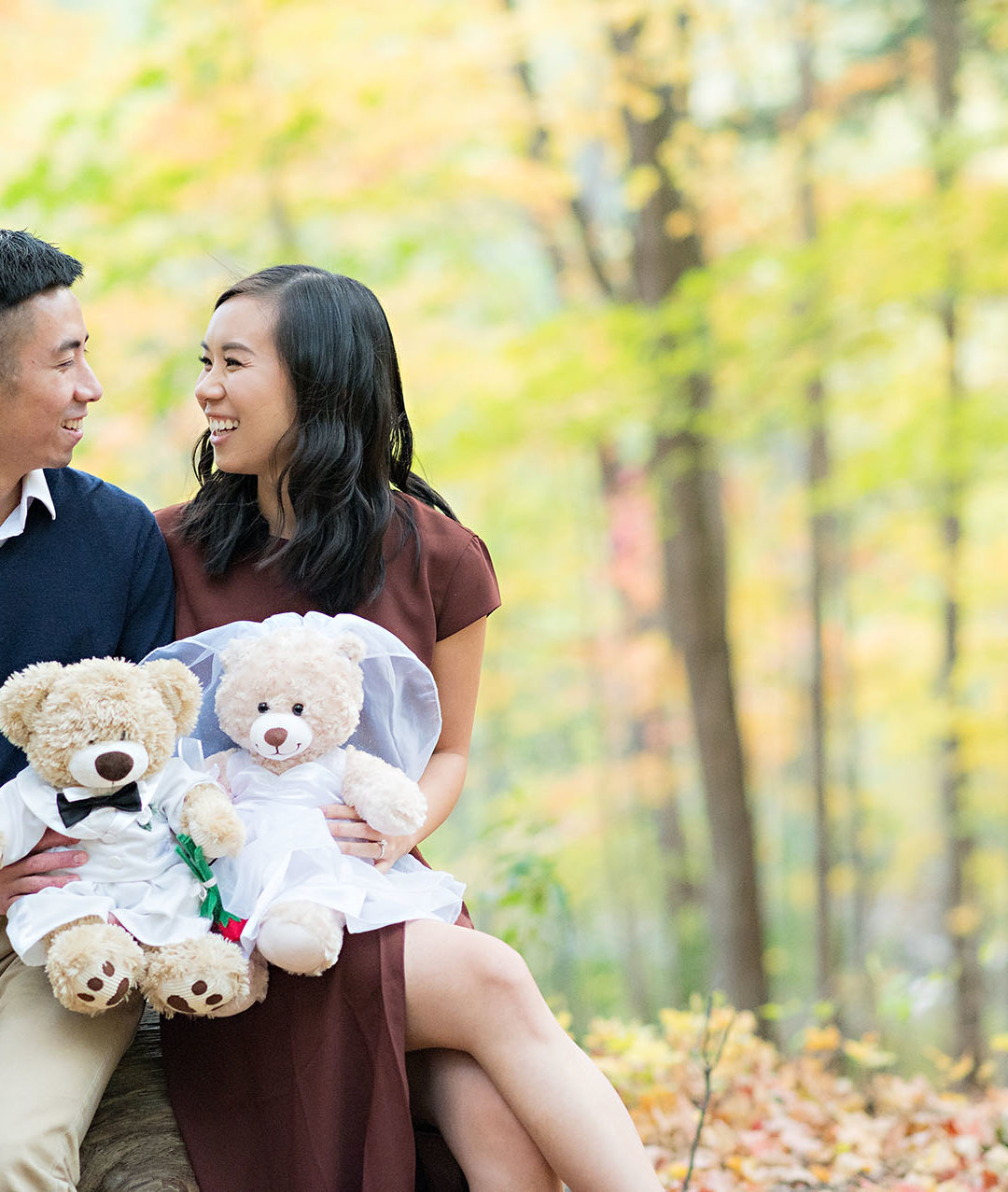 Toronto Autumn Fall Leaves Engagement Session
