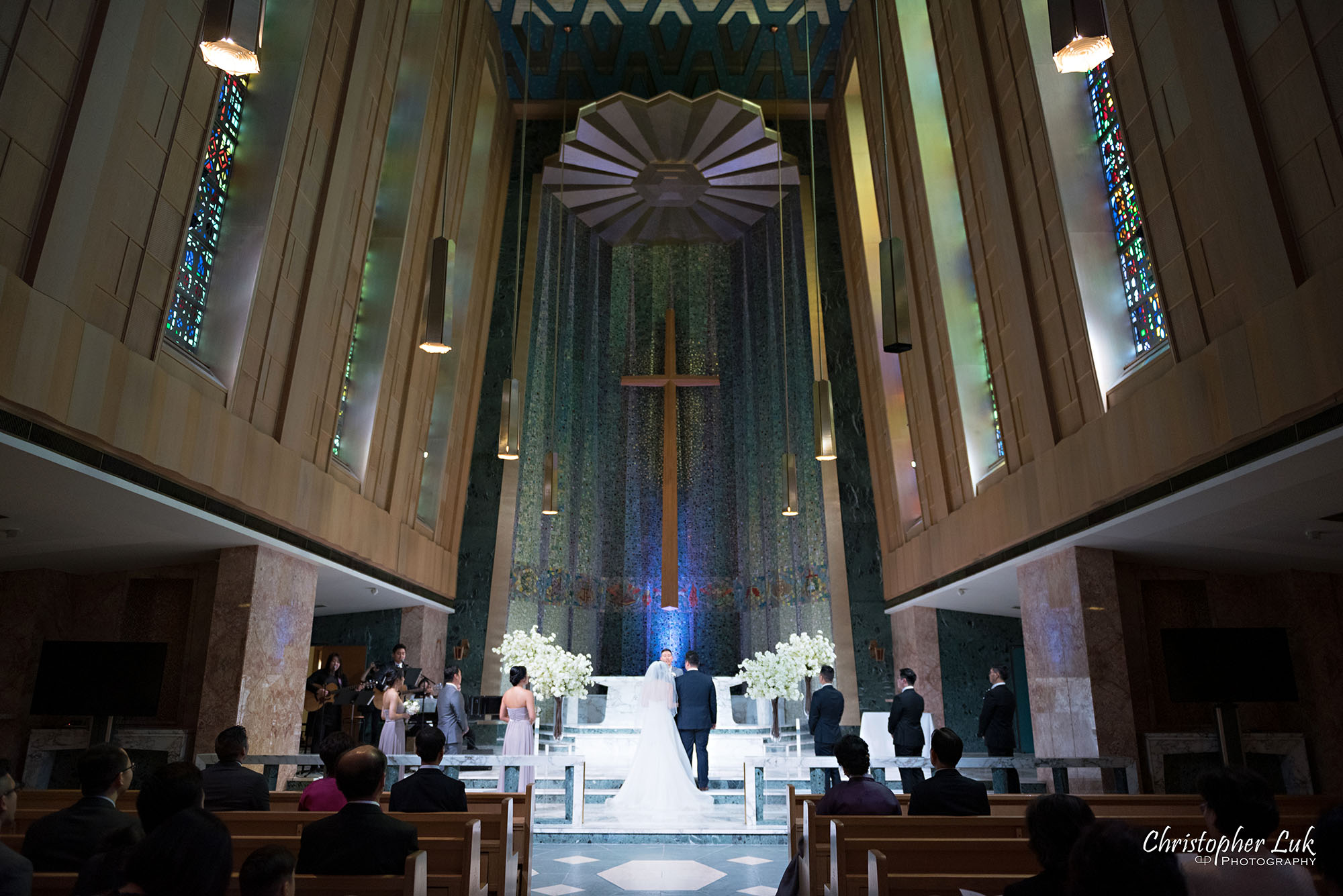 Christopher Luk Toronto Wedding Photography Tyndale Chapel Church Ceremony Venue Location Bride Groom Altar Landscape