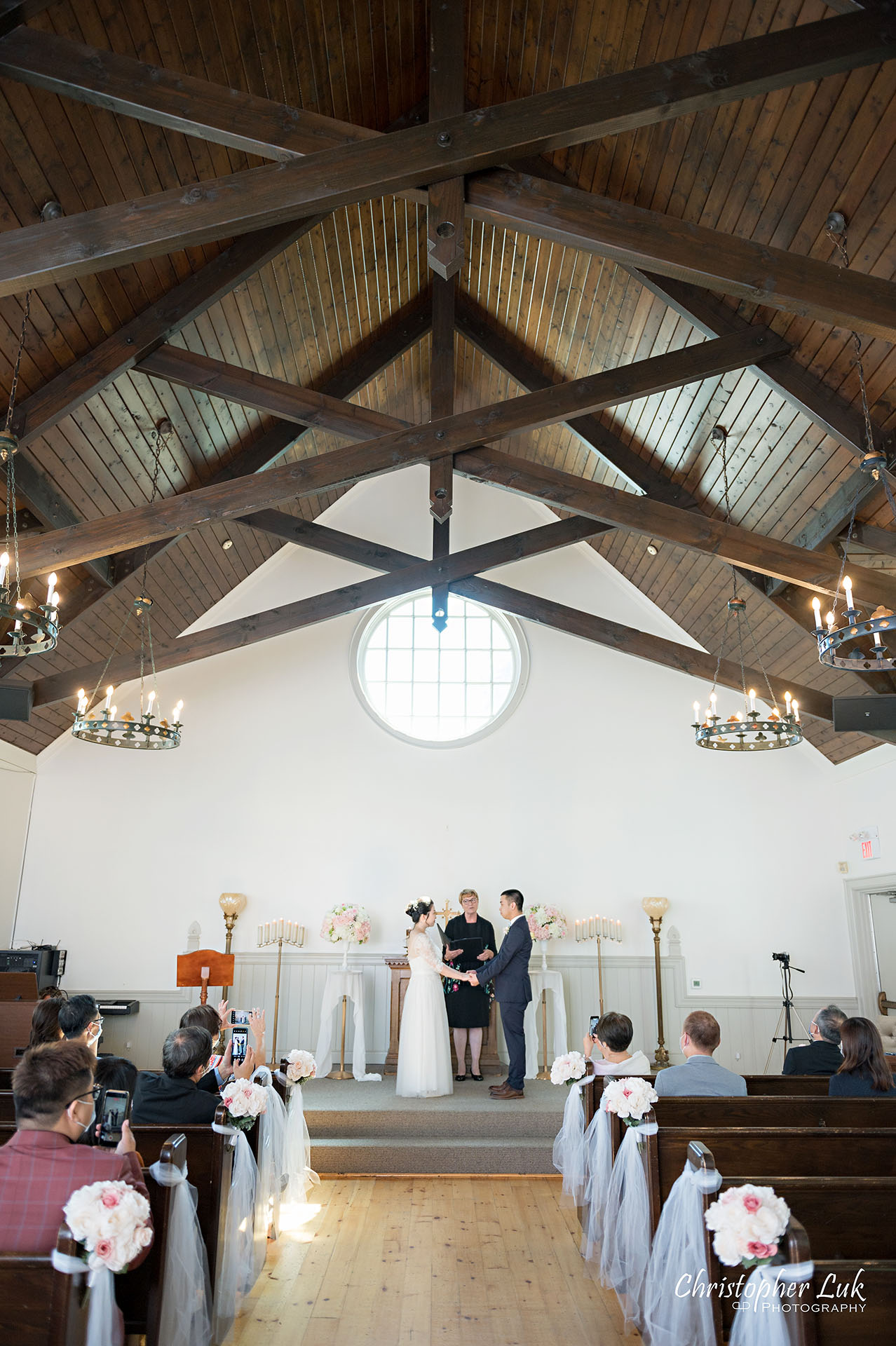 Christopher Luk Toronto Wedding Photographer The Doctor's House Chapel Kleinburg Natural Candid Photojournalistic Posed Bride Groom Ceremony Wide Portrait Micro Microwedding 