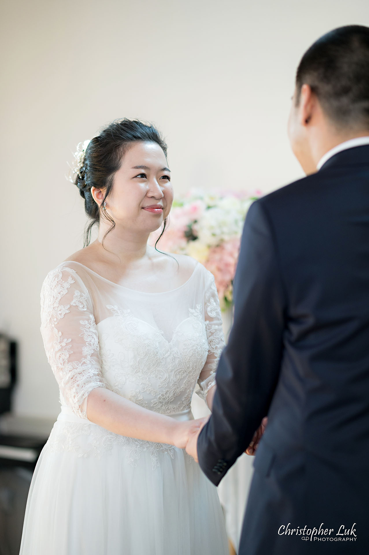 Christopher Luk Toronto Wedding Photographer The Doctor's House Chapel Kleinburg Natural Candid Photojournalistic Posed Bride Groom Ceremony Vows Reaction Smile Happy Micro Microwedding 