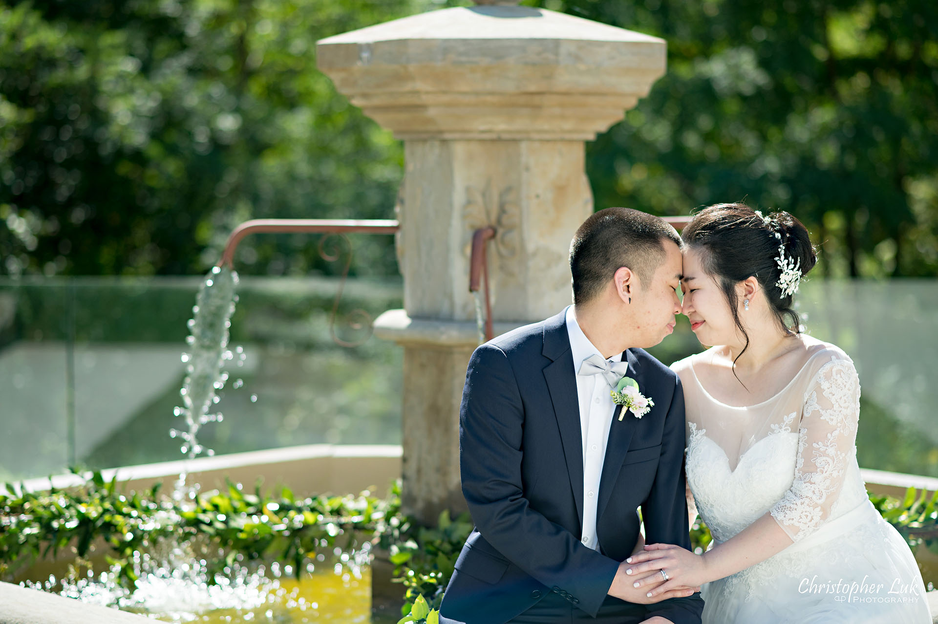 Christopher Luk Toronto Wedding Photographer The Doctor's House Chapel Kleinburg Natural Candid Photojournalistic Posed Bride Groom Waterfall Holding Each Other Intimate Landscape Micro Microwedding 