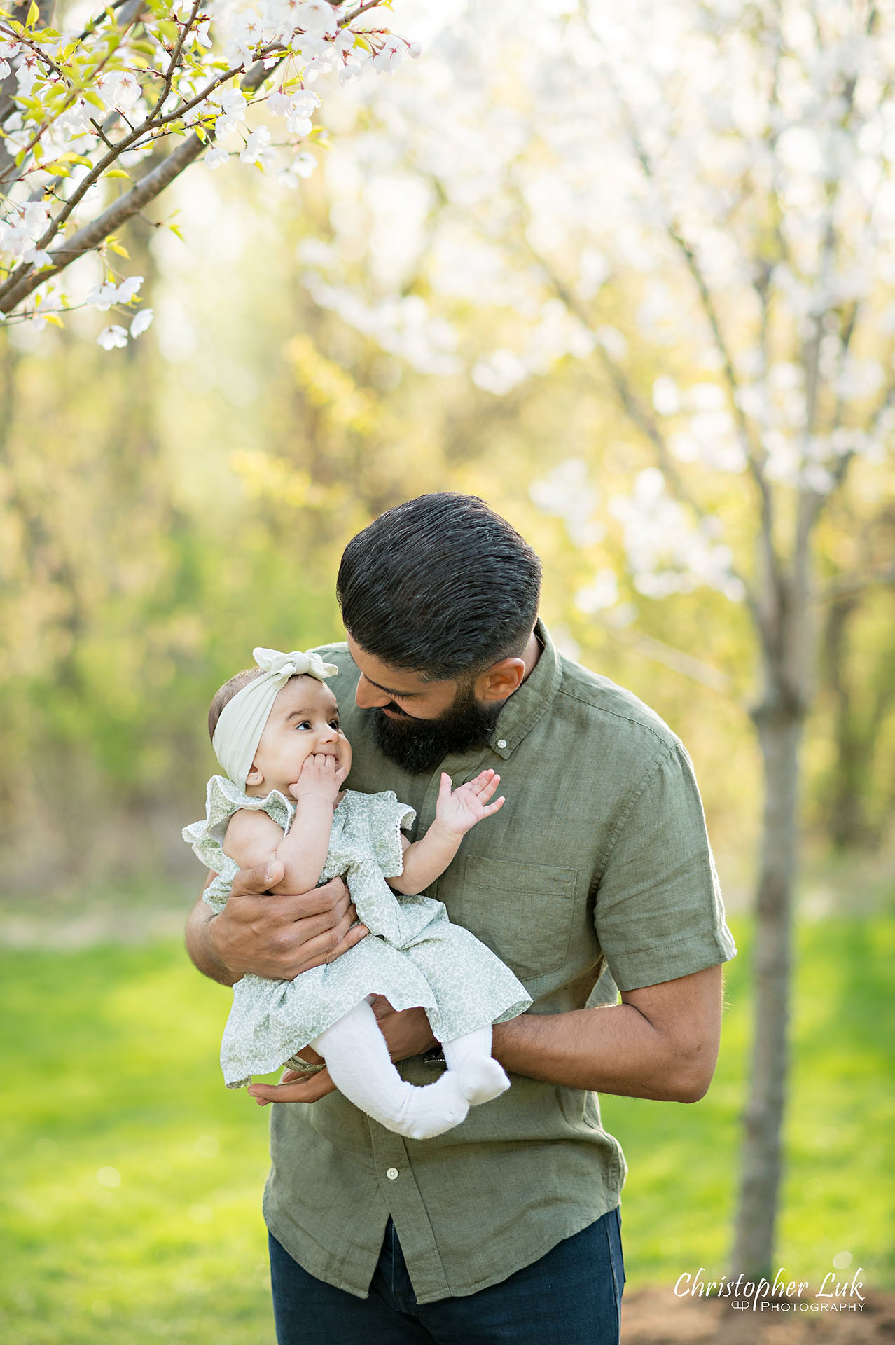Christopher Luk Toronto Family Photographer Cherry Blossoms Dad Daddy Fatherhood Baby Portrait Candid Natural Photojournalistic Organic Cute Sweet