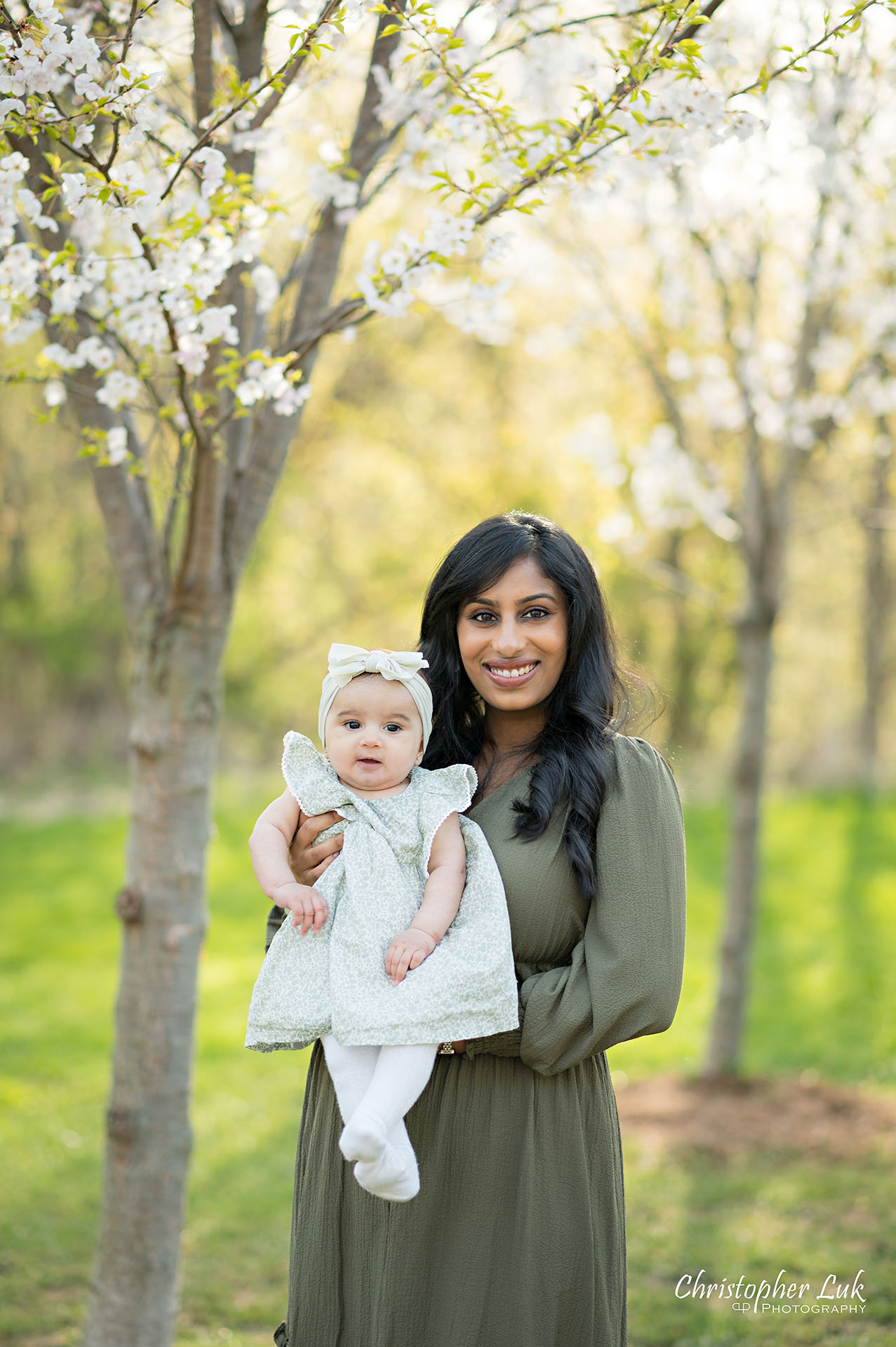 Christopher Luk Toronto Family Photographer Cherry Blossoms Mom Mommy Motherhood Baby Portrait Candid Natural Photojournalistic Organic Cute Sweet Mother Daughter Smile