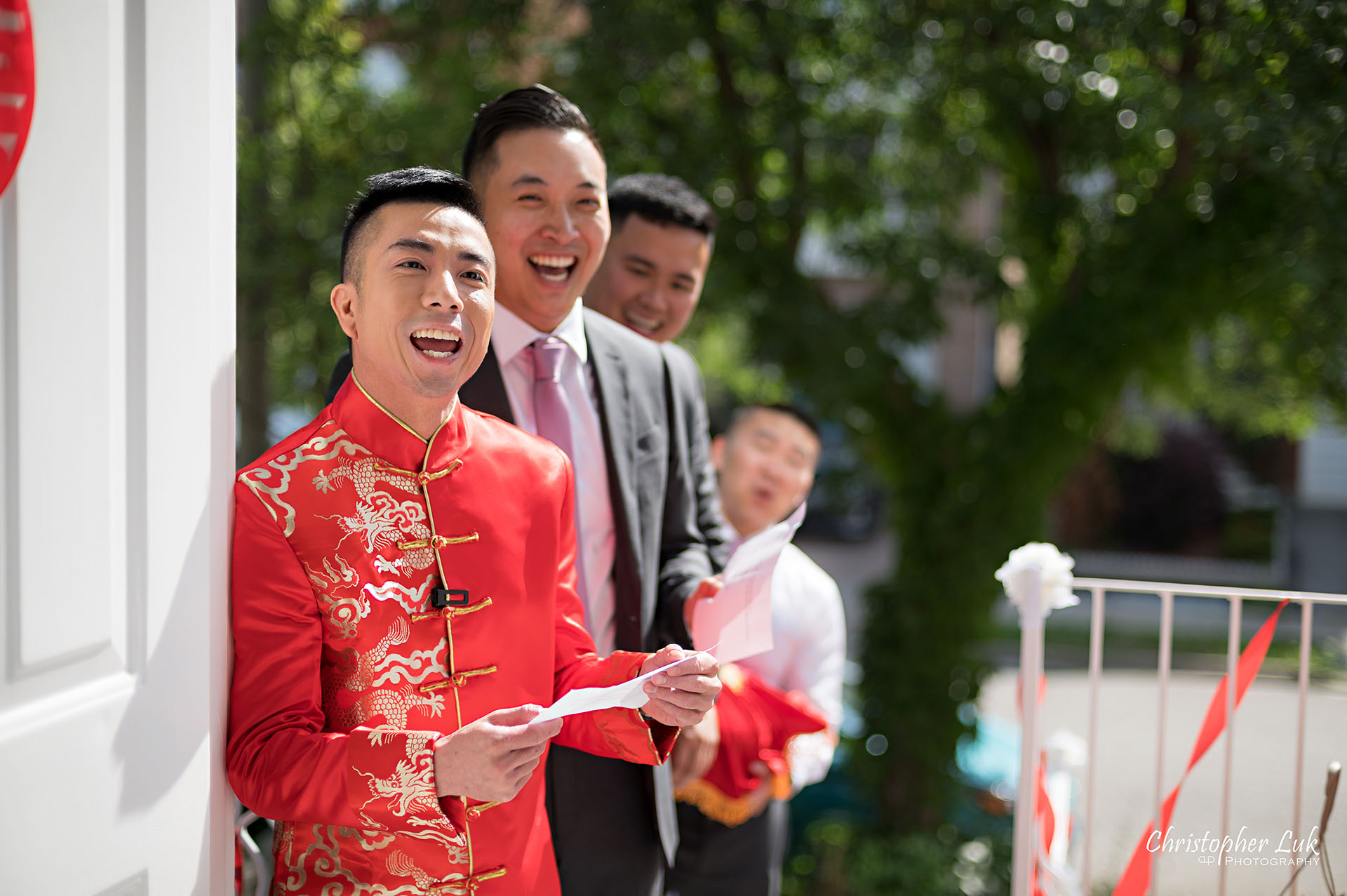 Toronto Wedding Photography Bridesmaids Groomsmen Groom Door Games Funny Silly Embarrassing Candid Natural Photojournalistic Organic Entry