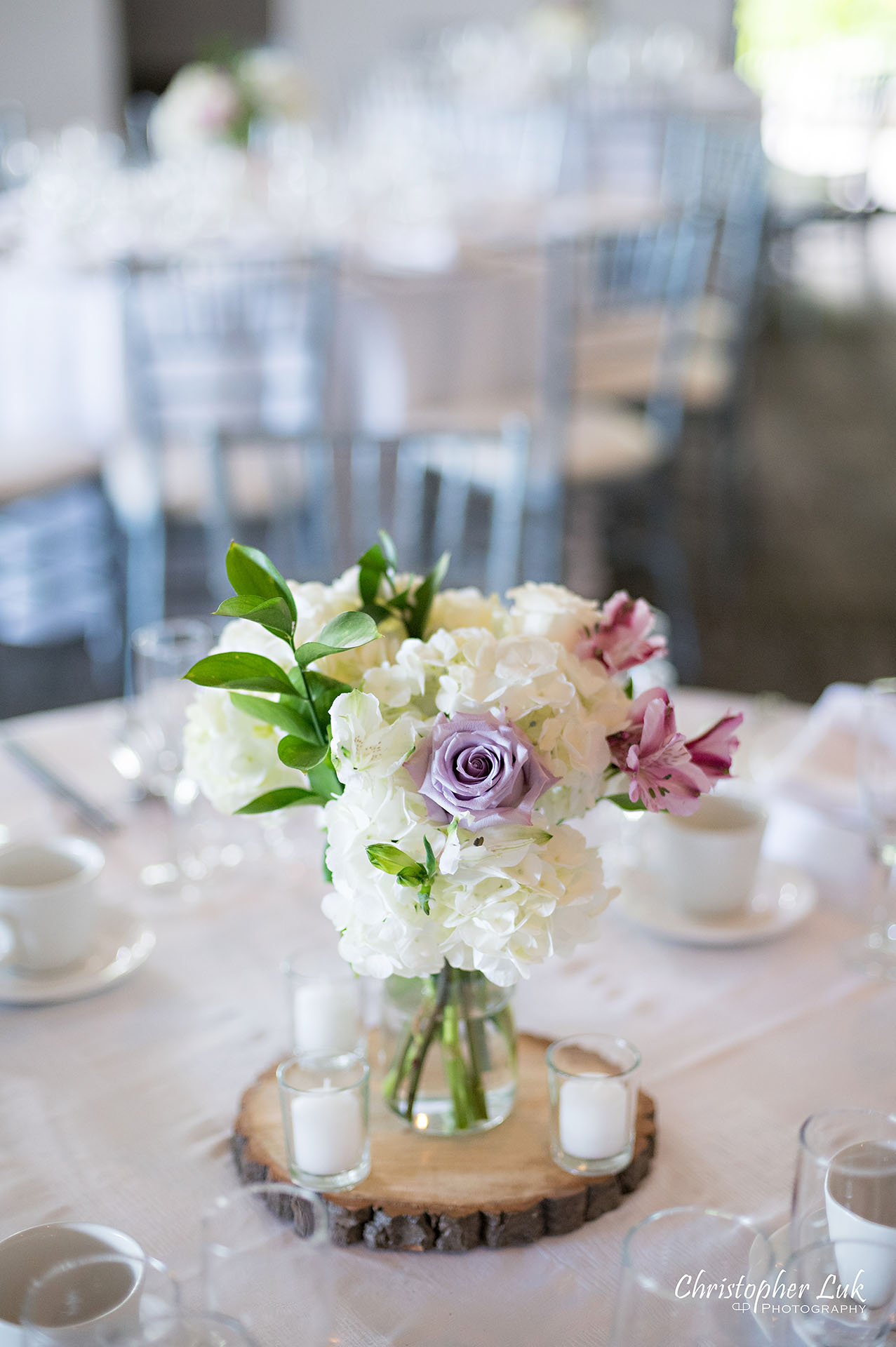 Toronto Wedding Photography The Manor Elizabeth Hall Table Floral Centrepiece Detail