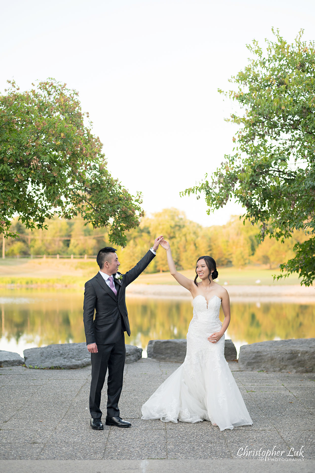 Toronto Wedding Photography The Manor Golden Hour Bride Groom Dance Twirl Spin Portrait