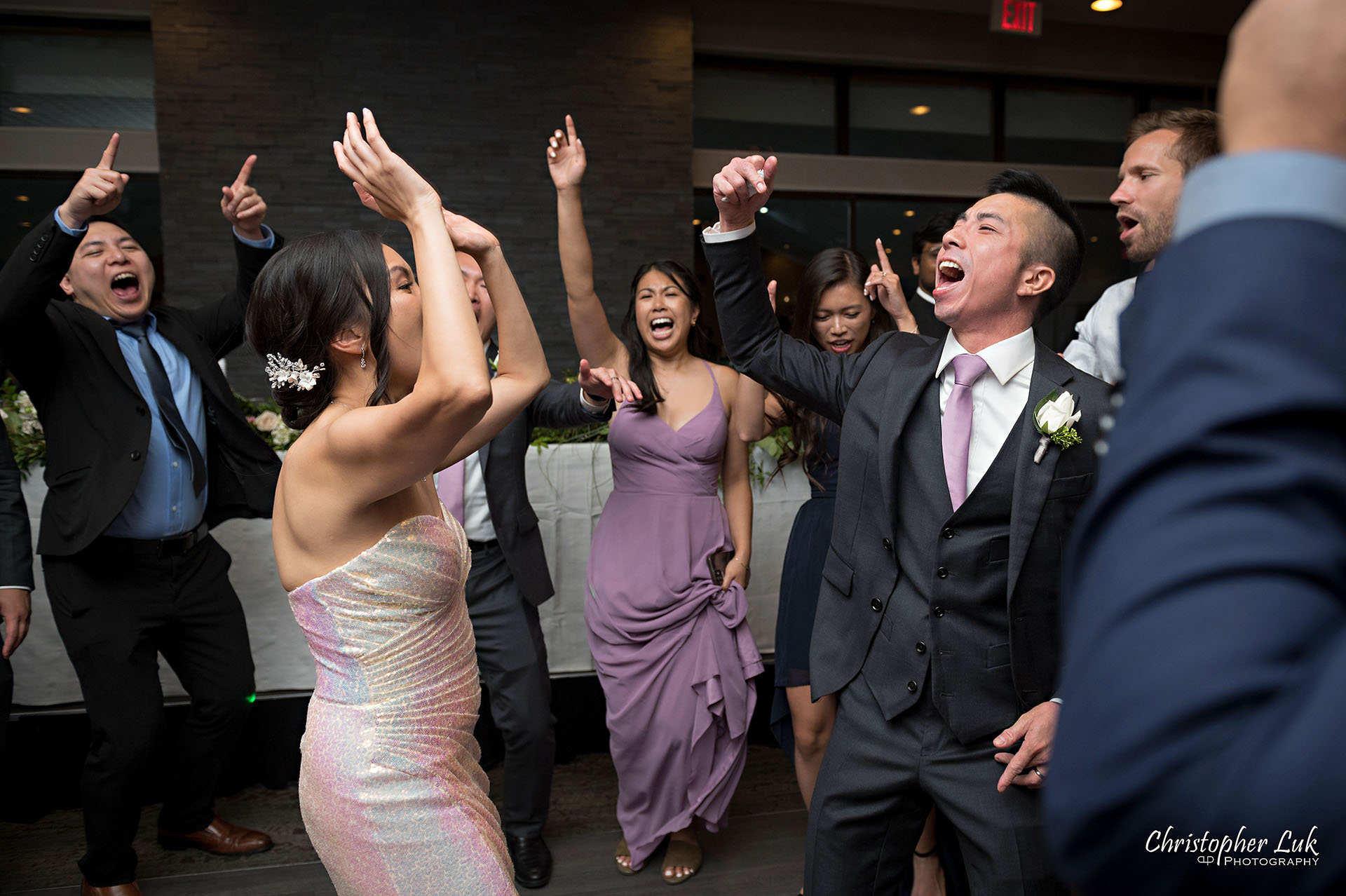 Toronto Wedding Photography The Manor Elizabeth Hall Dinner Reception Candid Natural Photojournalistic Organic Dance Floor Dancing Bride Groom