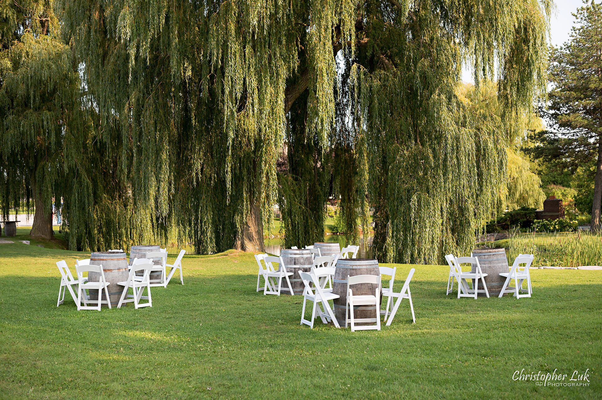 Willow Springs Winery Outdoor Cocktail Location Venue Mature Trees