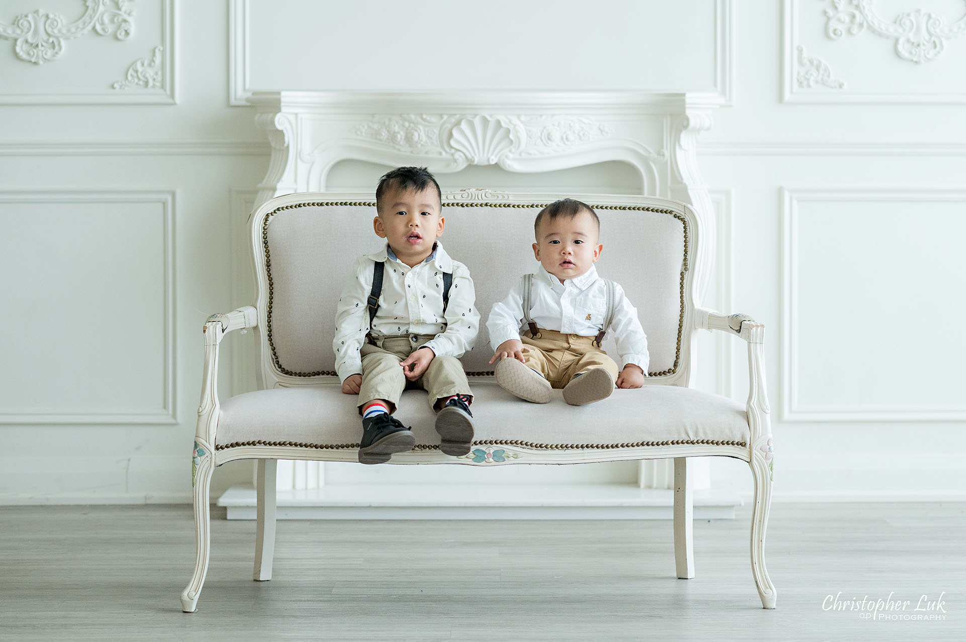 Grandchildren Grandsons Brothers Fun Adorable Cute Precious Seated Family Photos