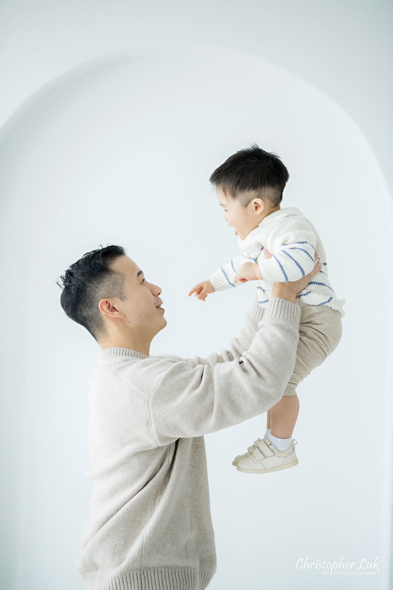 Father Dad Baby Boy Son Portrait Smile Play Toss Fun