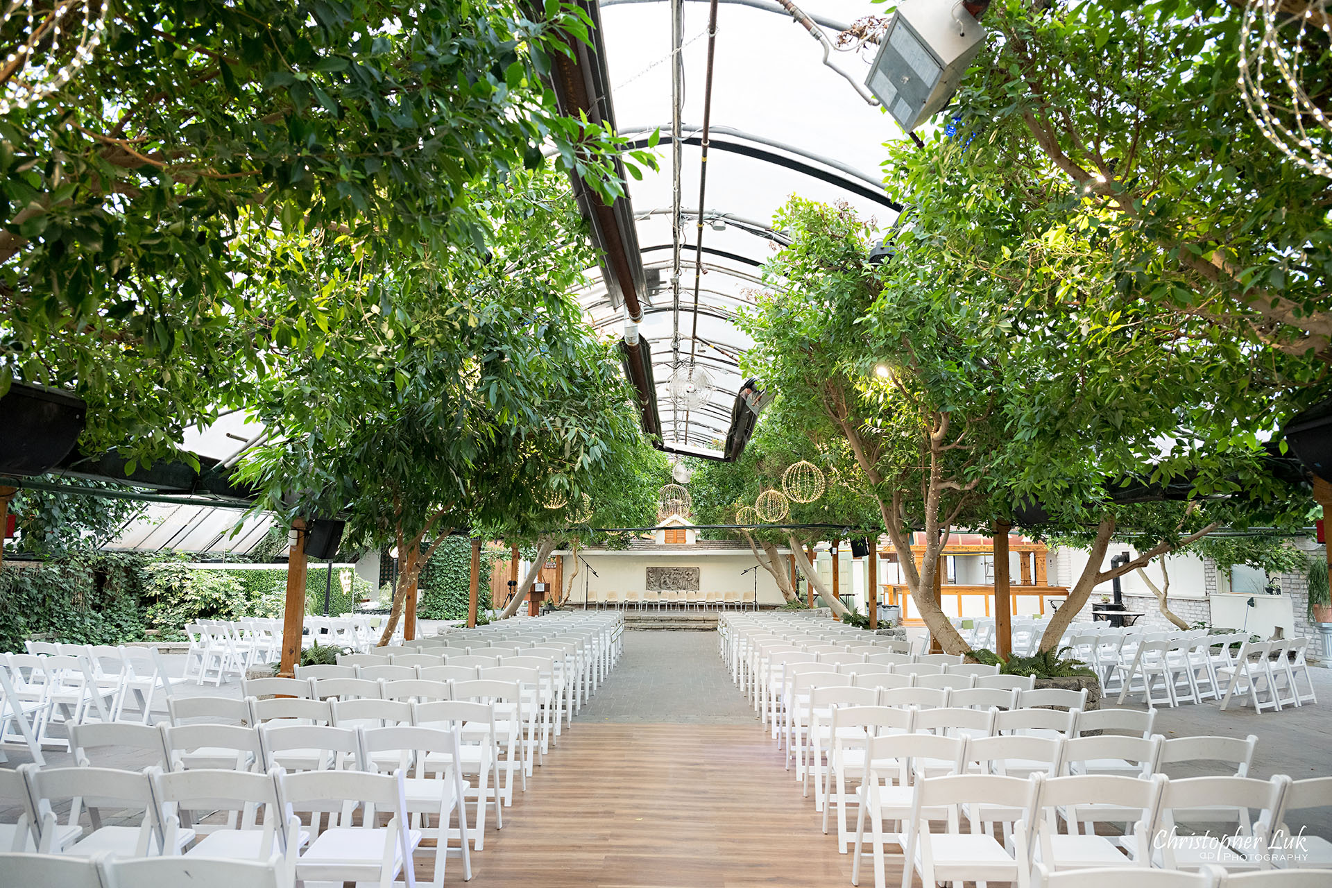 Madison Greenhouse Newmarket Event Toronto Wedding Photographer Fig Room Wide Landscape