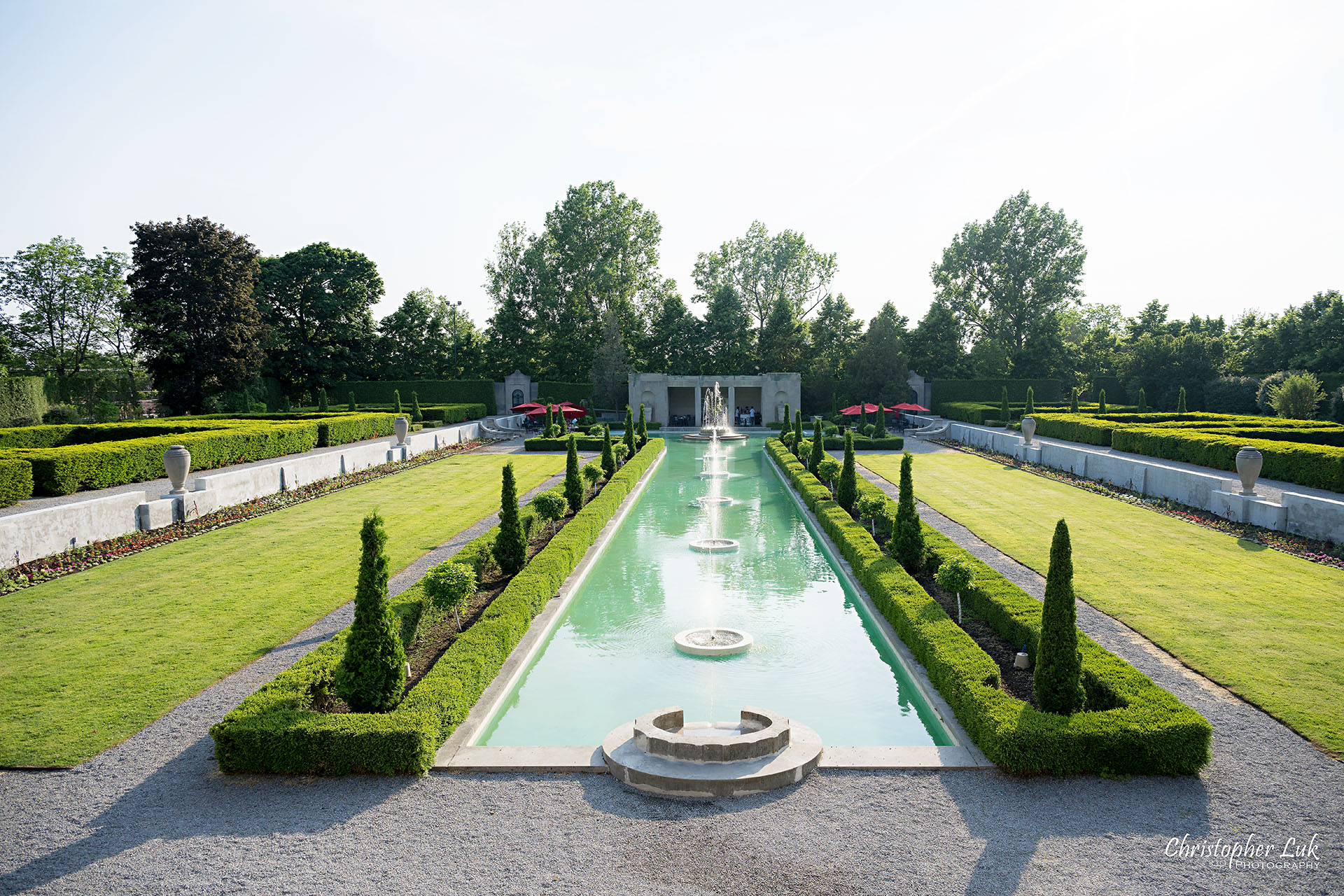 Parkwood Estate Historic Manor Wedding Event Venue Main Formal Gardens Fountain Teahouse Landscape