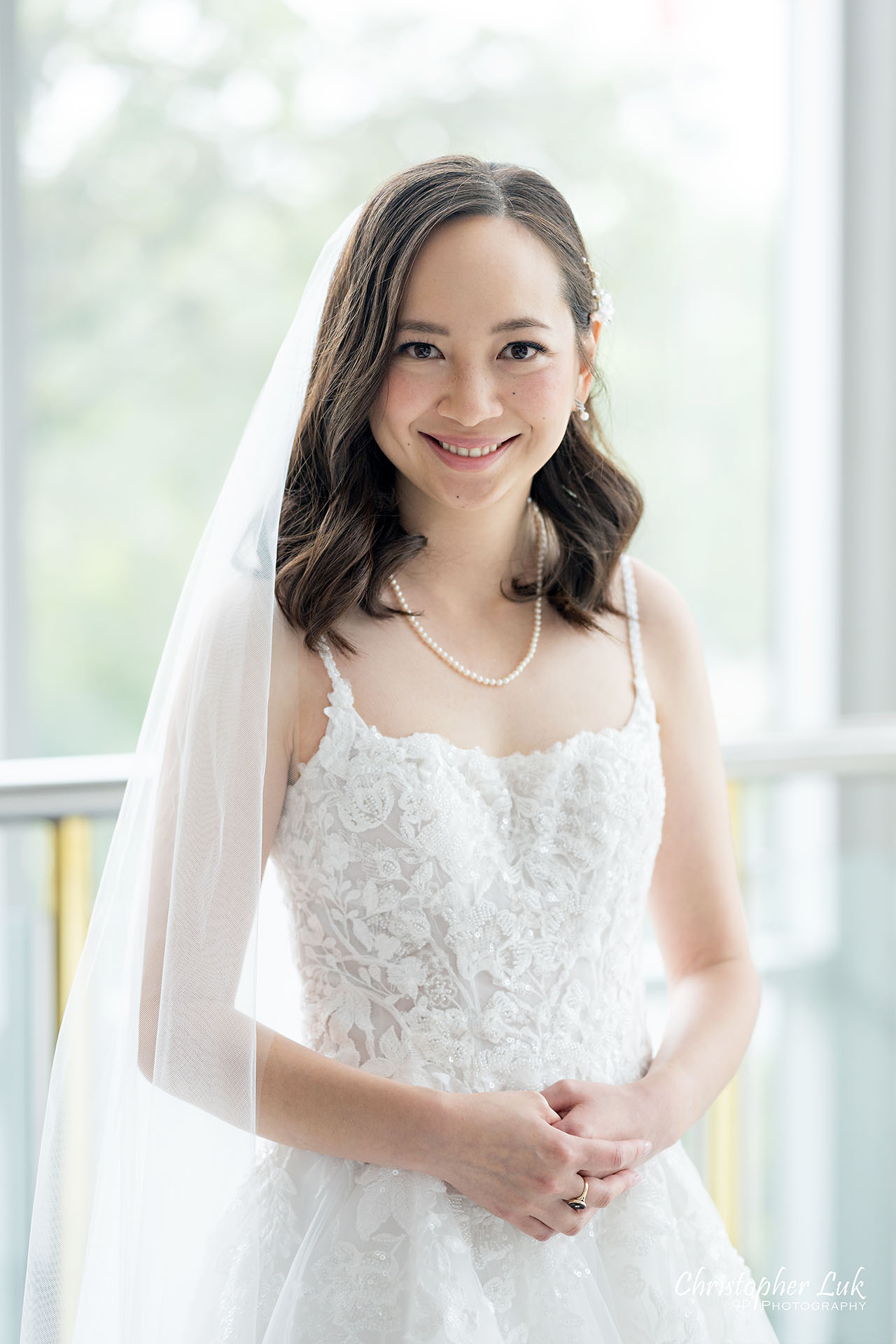 Bride Getting Ready Bridal Dress Gown Back Train Veil Portrait