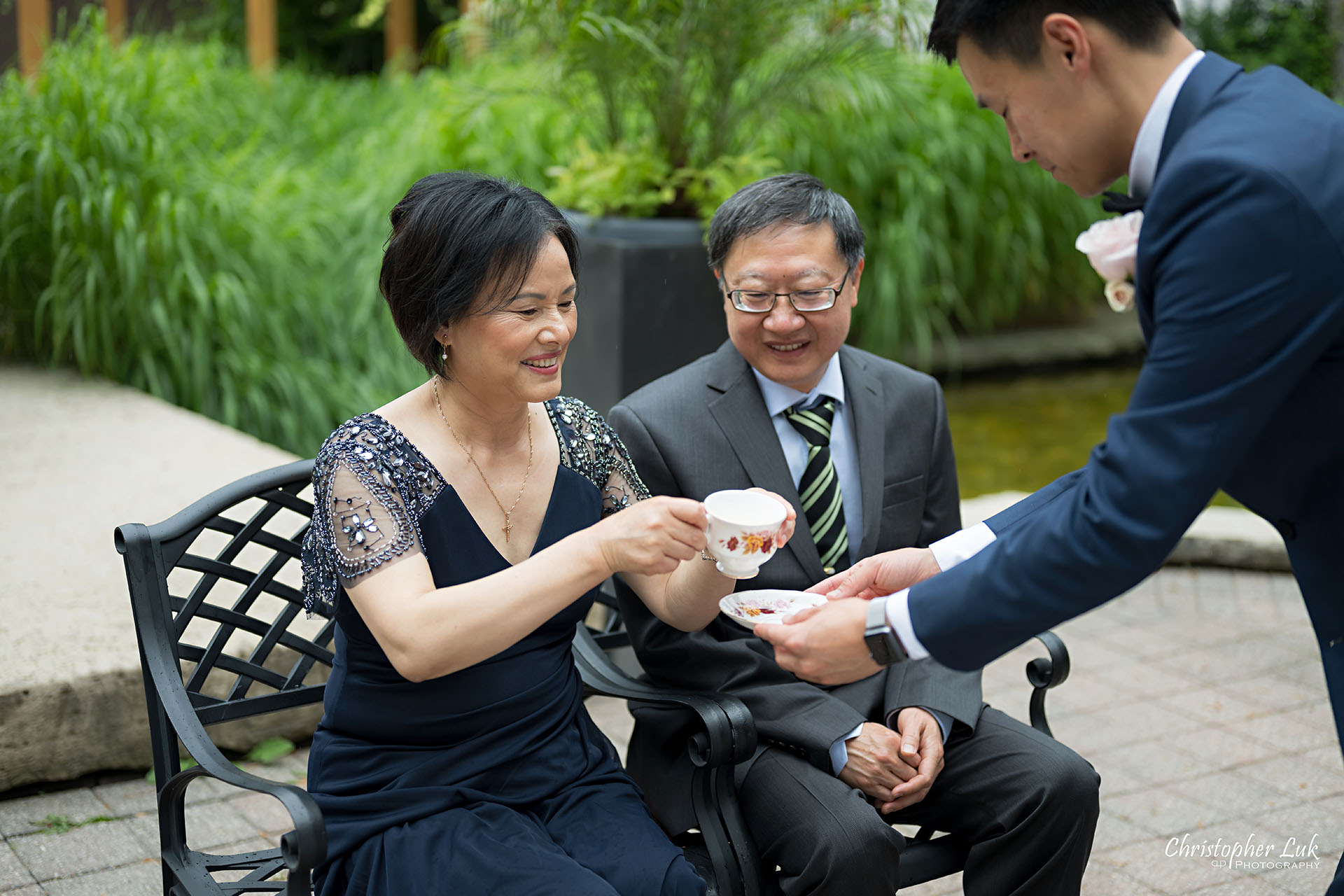 Bride Groom Zen Garden Chinese Tea Ceremony Parents Mother Father 