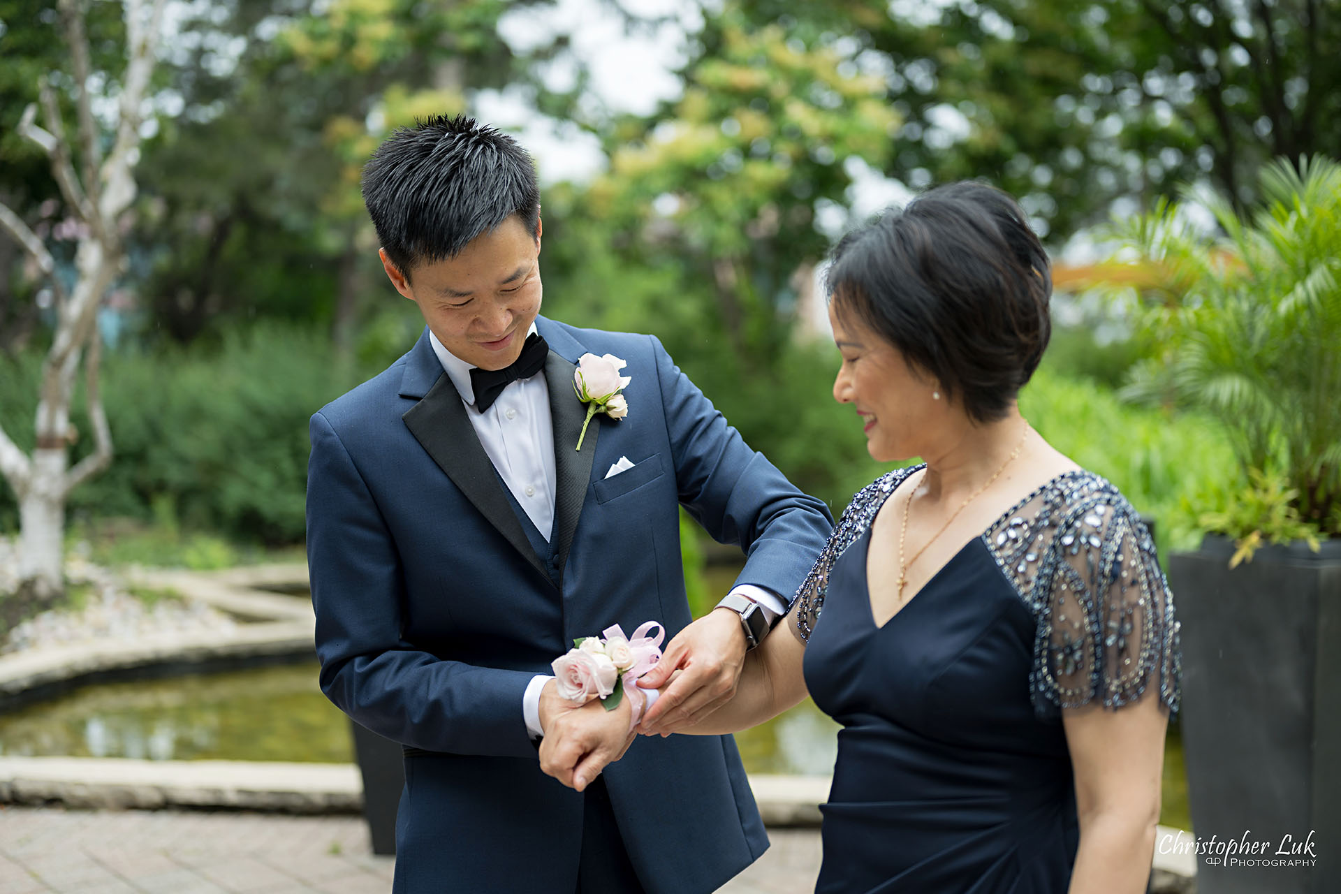 Groom Zen Garden Mother Mom Corsage Florist Floral Flowers