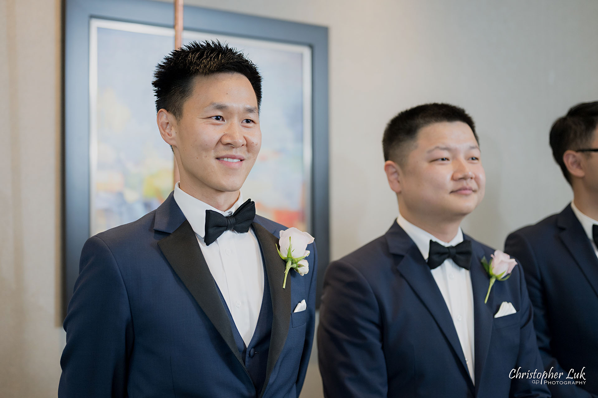 Wedding Ceremony Groom Reaction 