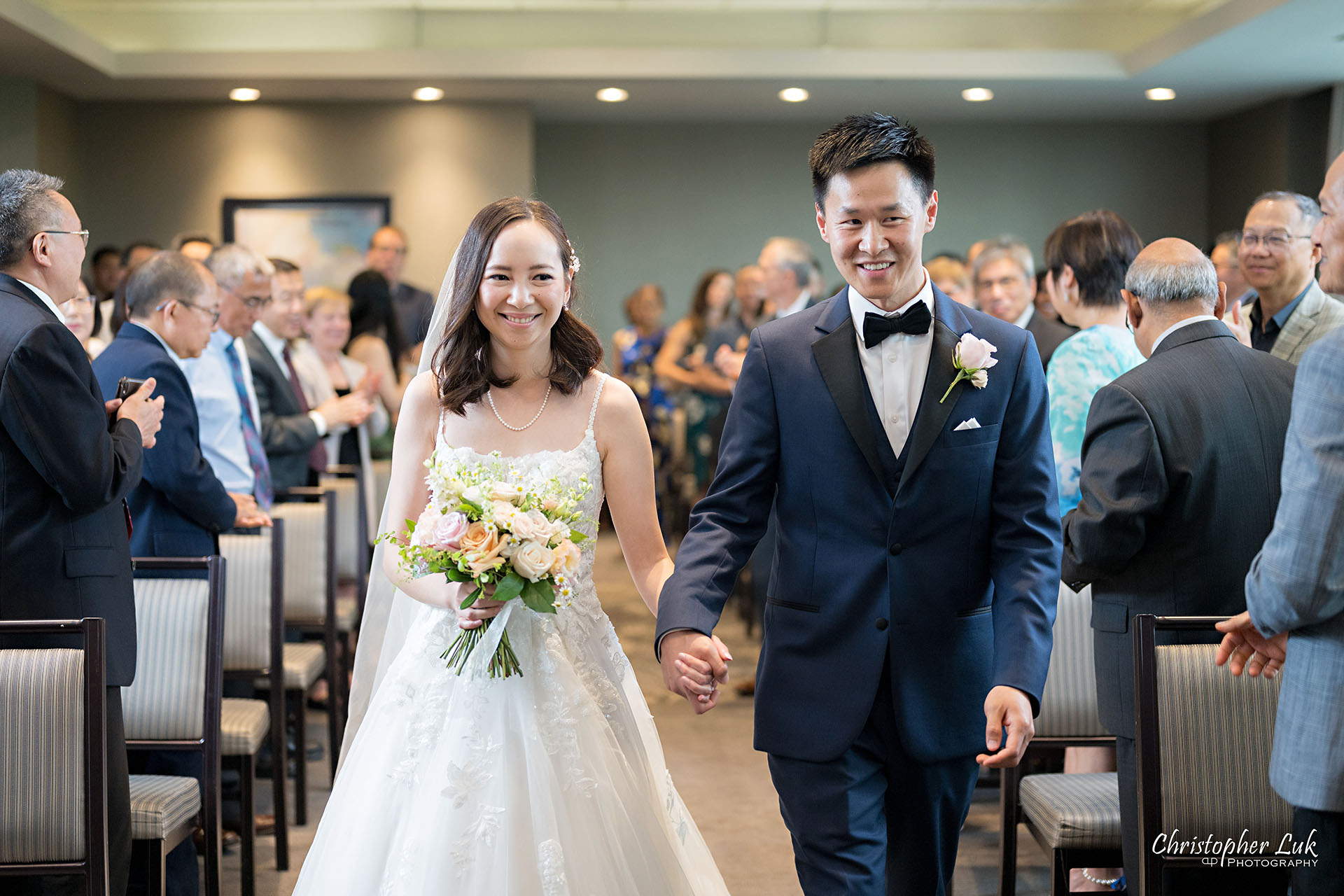 Wedding Ceremony Bride Groom Candid Natural Photojournalistic Recessional 