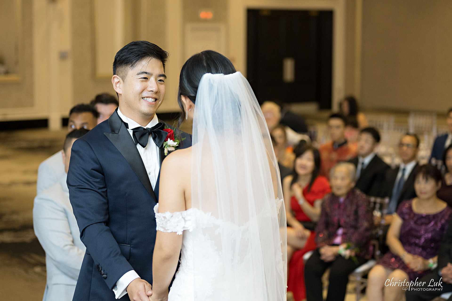 Crystal Fountain Event Venue Markham Interior Ceremony Bride Groom Vows Candid Natural Organic Photojournalistic 