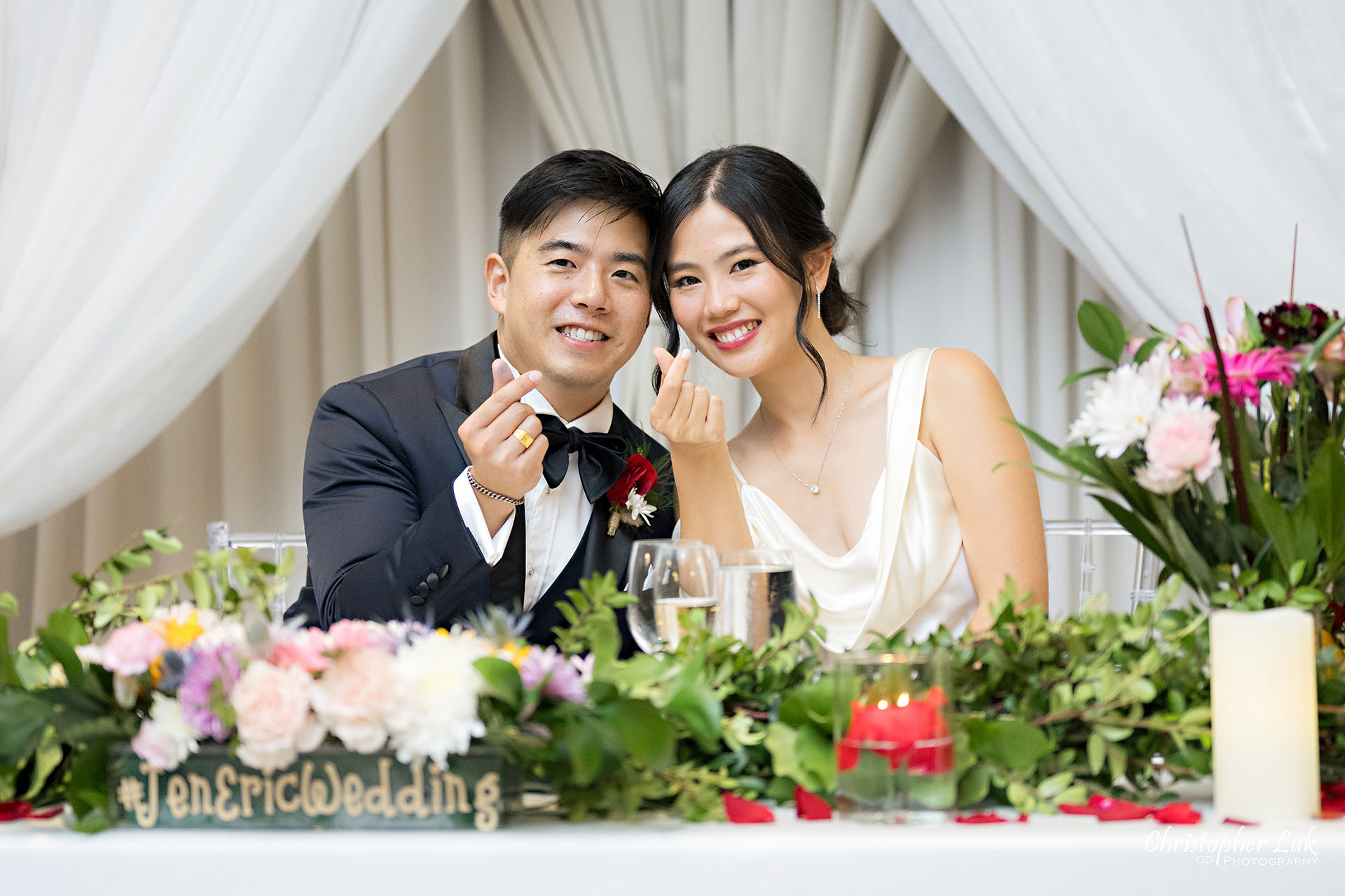 Crystal Fountain Event Venue Markham Wedding Dinner Reception Bride Groom Cute Adorable Korean KDrama Heart Love 