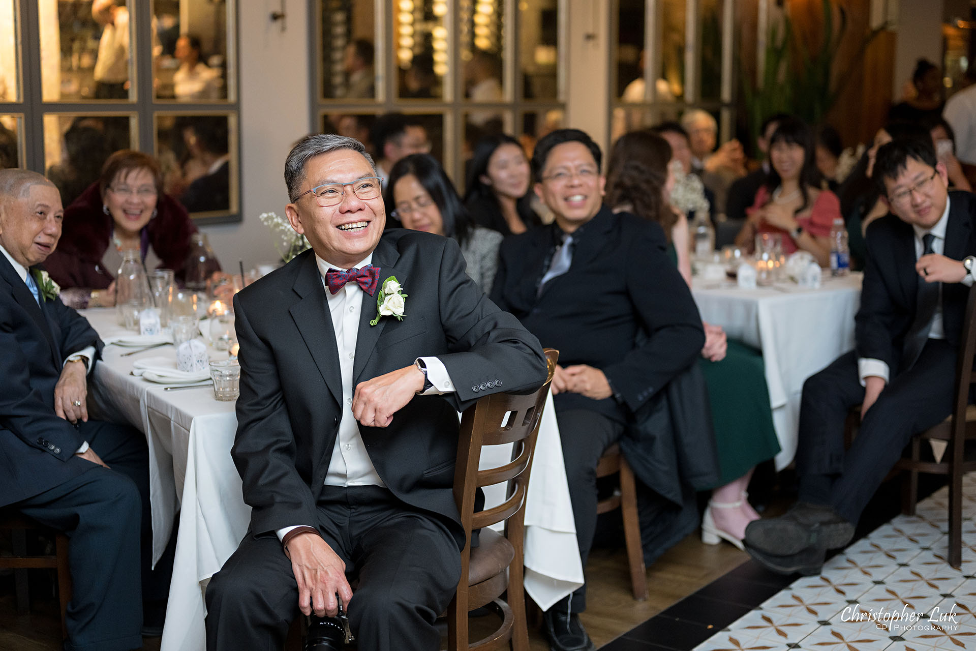 HotHouse Restaurant Wedding Dinner Reception Speeches Reaction Smile Laugh