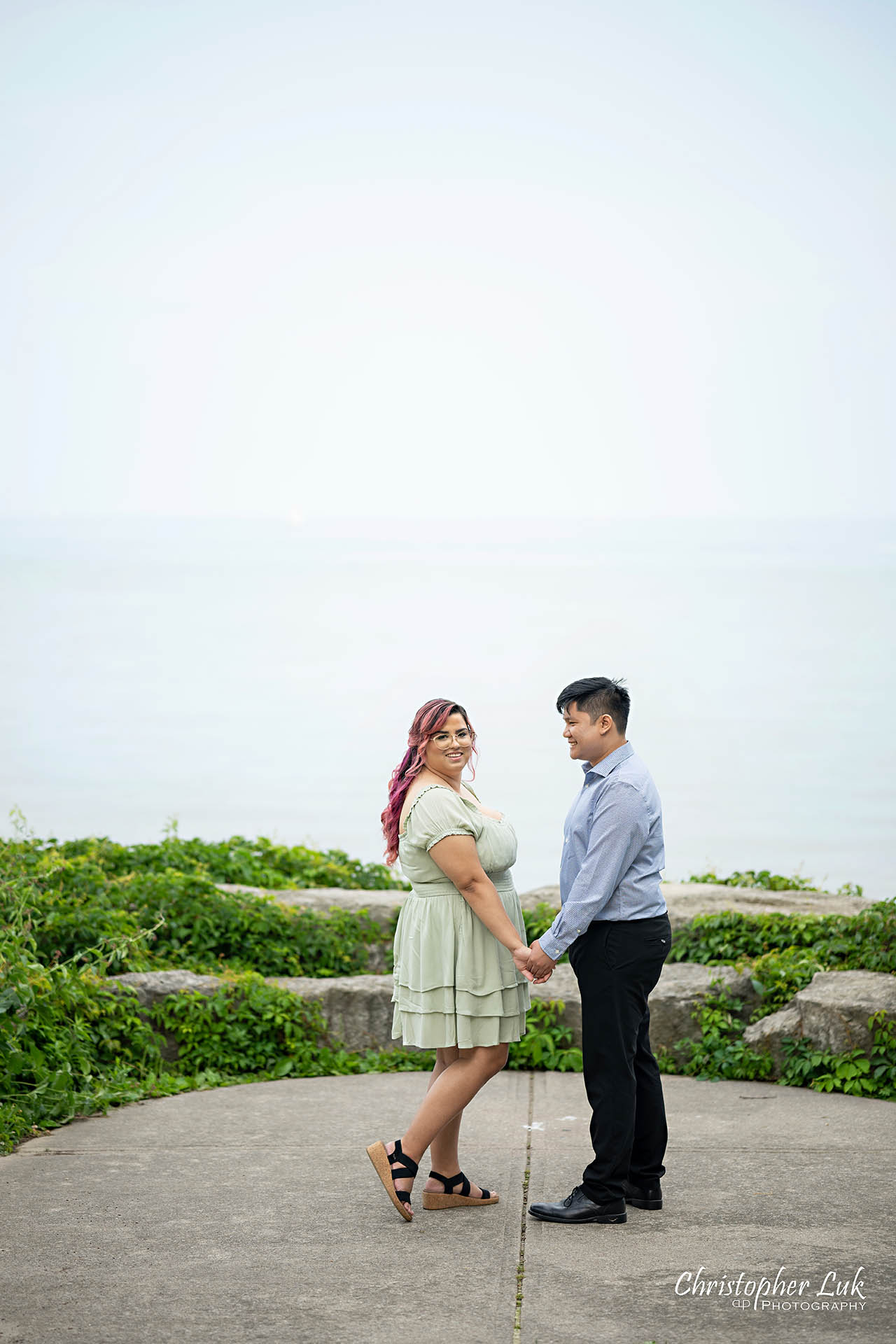 Adamson Estate Waterfront Bride Groom Holding Hands Together Smile Cute Adorable Intimate Natural Candid Organic Photojournalistic Portrait