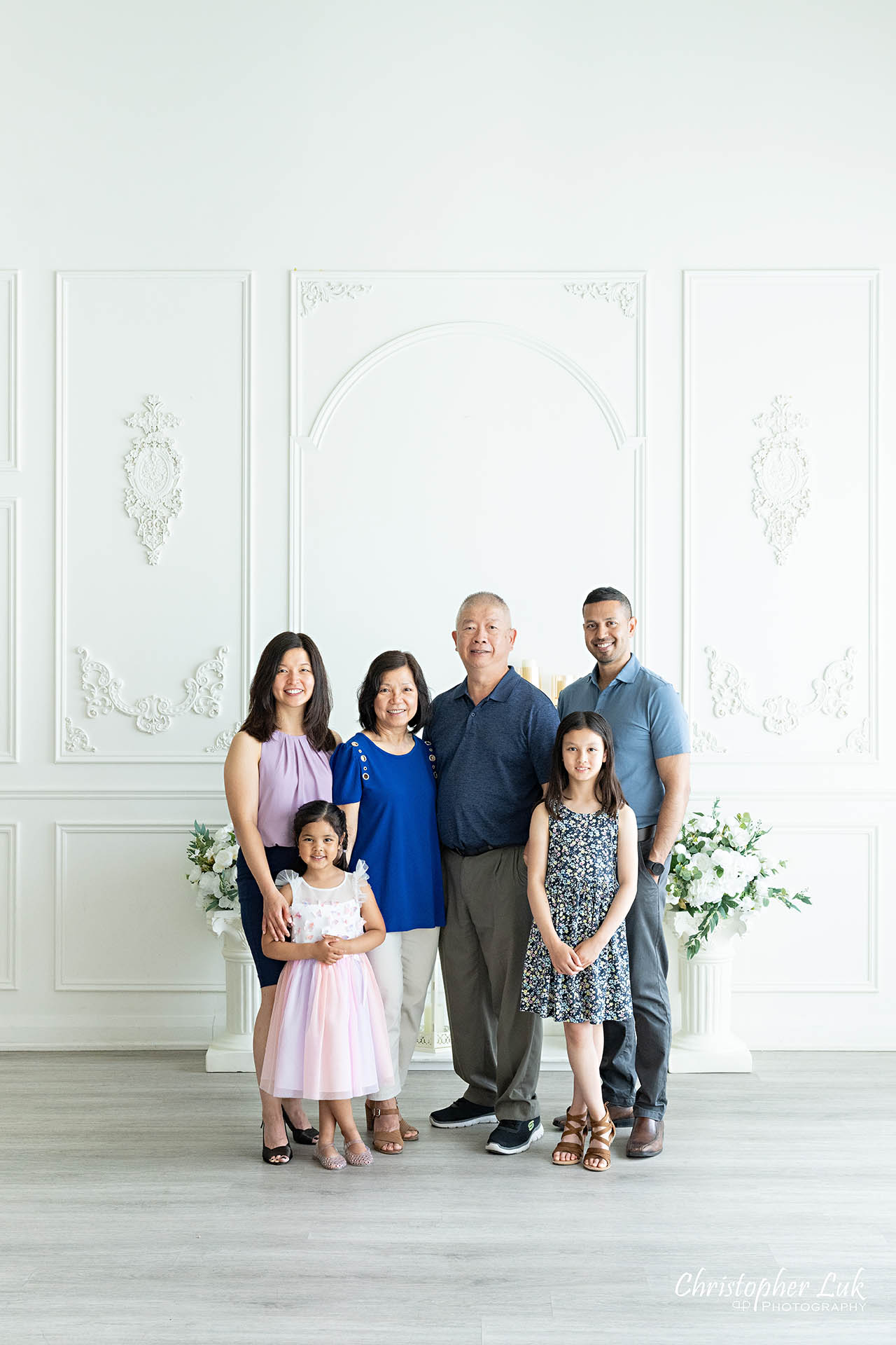 Grandparents Parents Children Grandchildren Toronto natural light photography studio