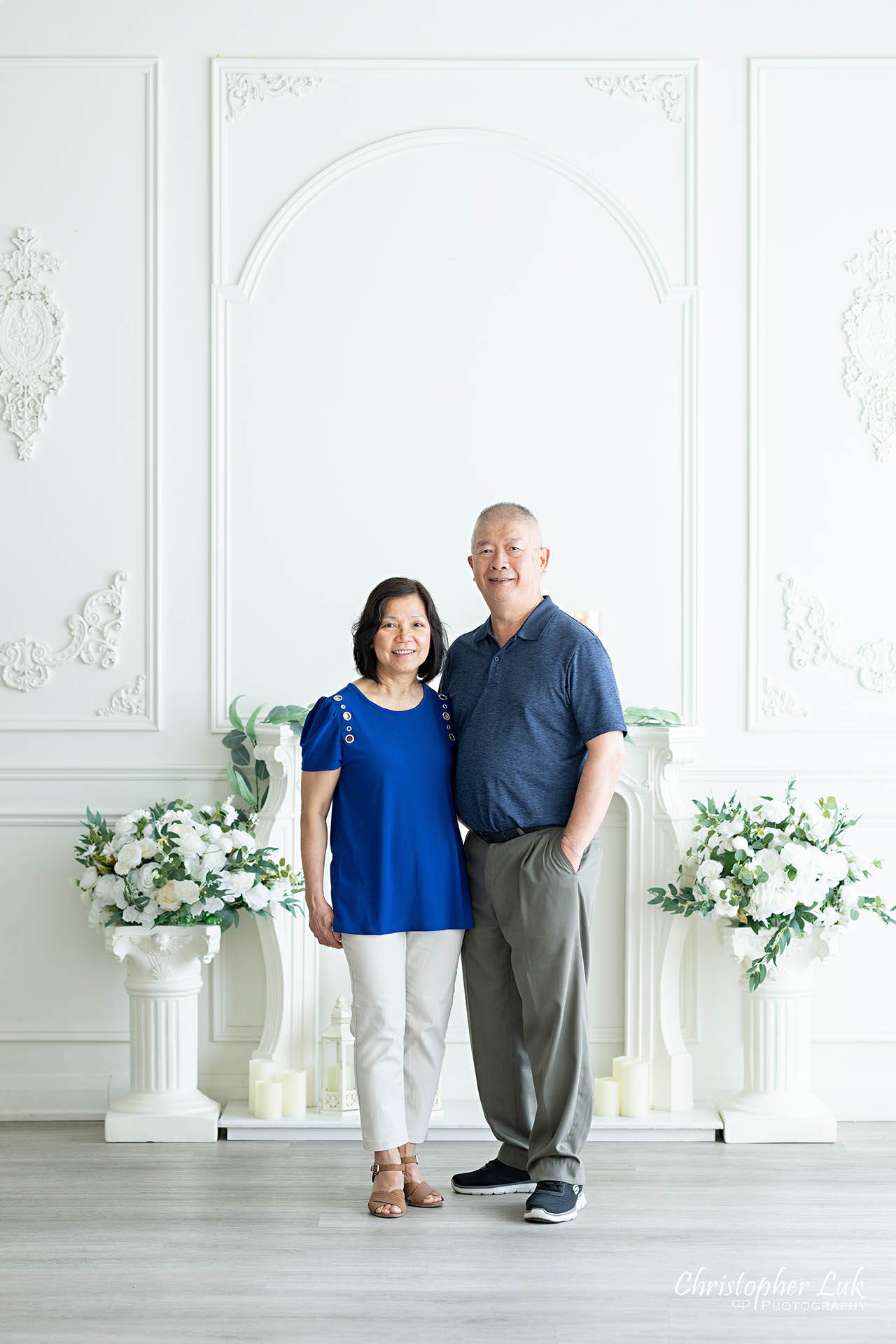 Grandparents couple family photo Toronto natural light photography studio portrait