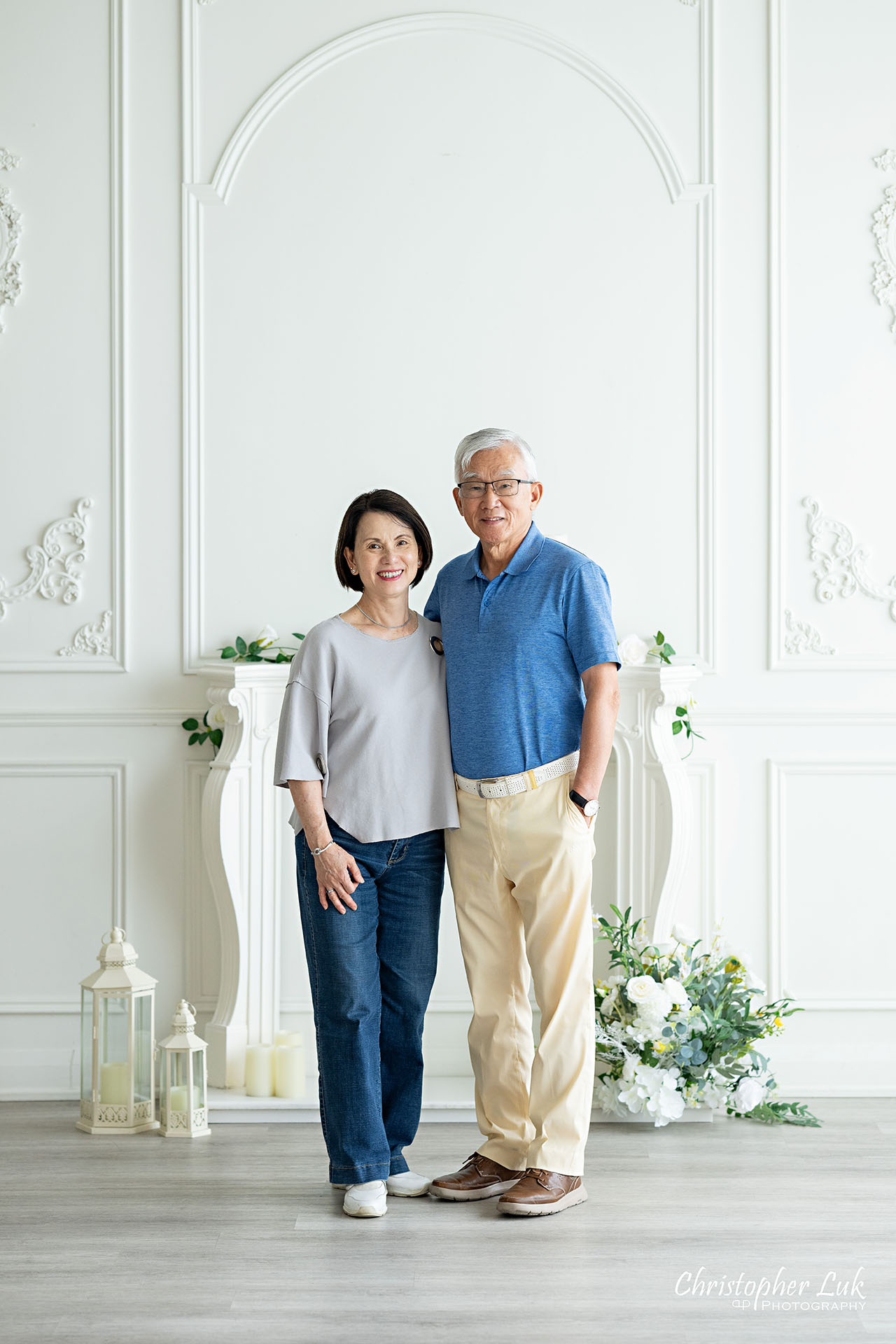 Grandma Grandpa Grandmother Grandfather Grandparents Together Portrait 