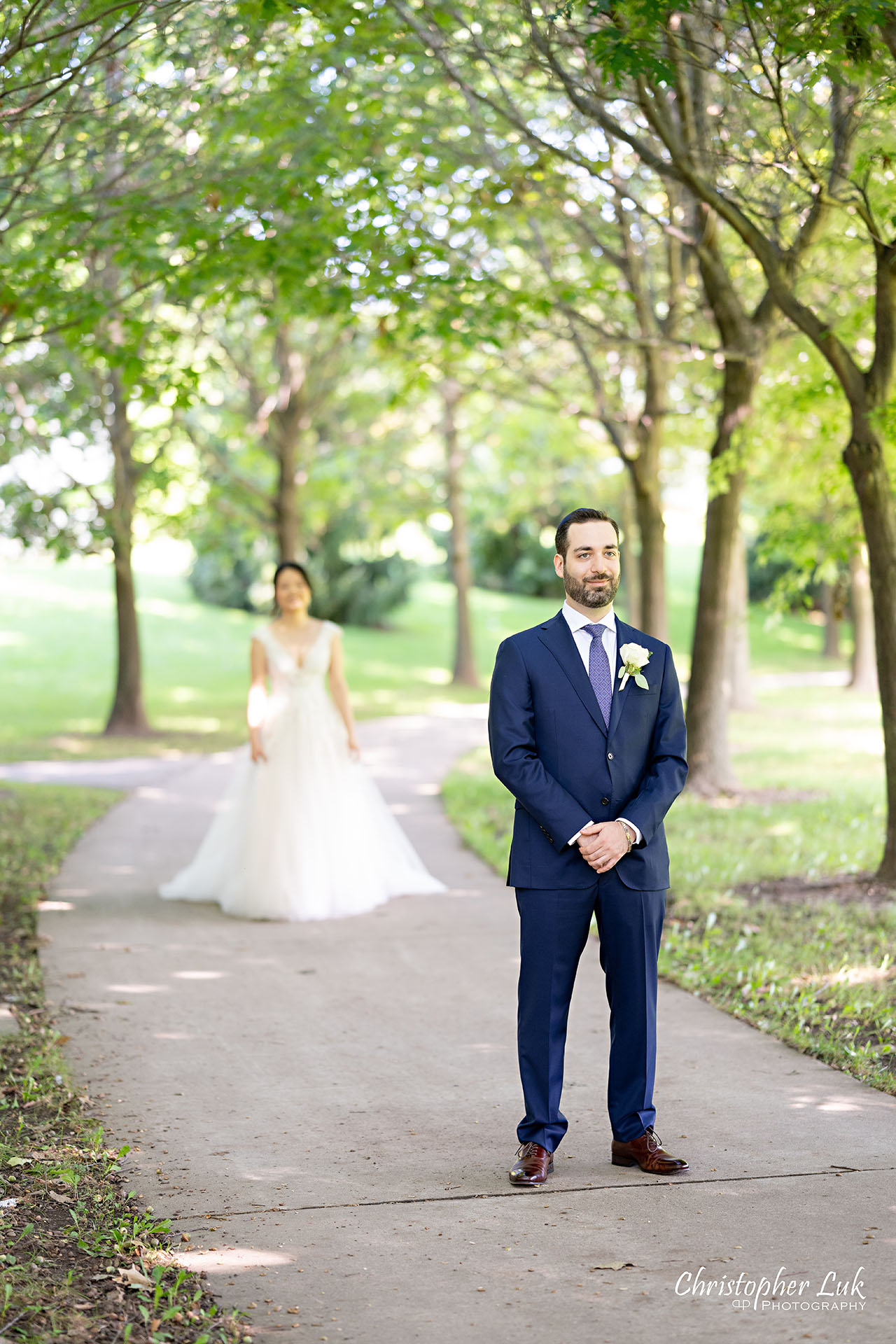 Toronto Markham Wedding Bride Groom First Look Reveal Anticipation