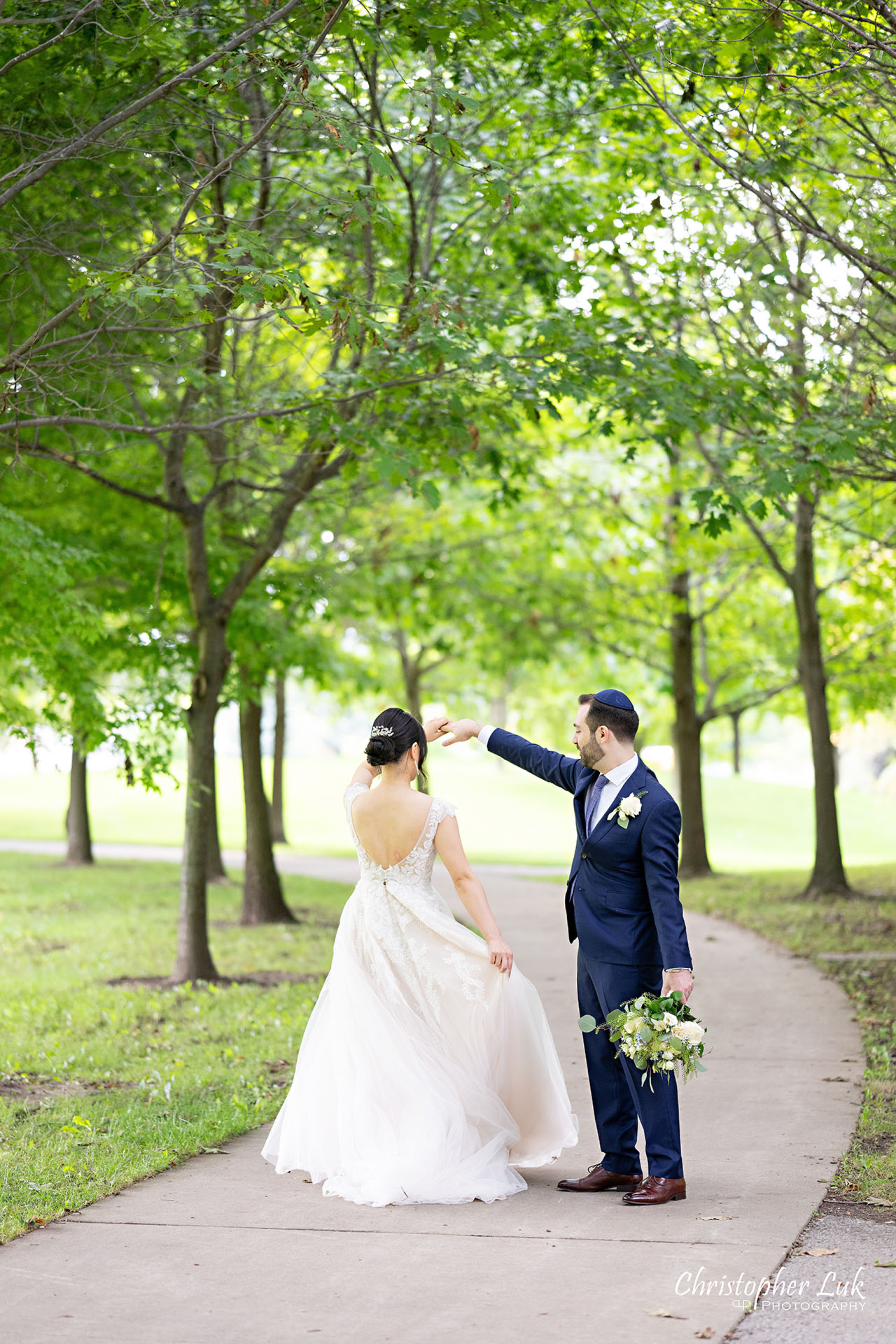 Toronto Markham Wedding Bride Groom Smiling Candid Natural Photojournalistic Organic Cute Adorable Fun Dancing Twirling Spinning