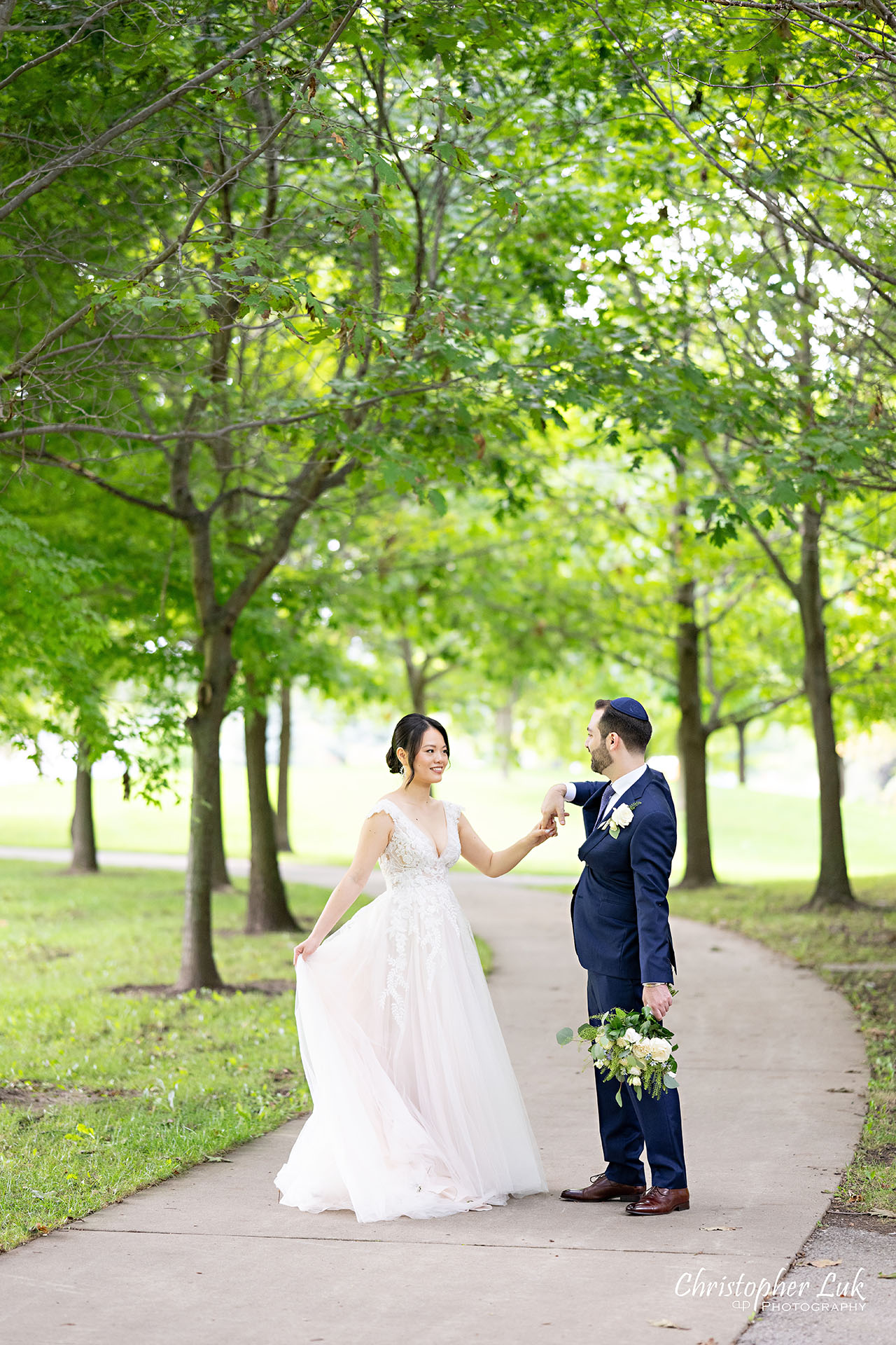 Toronto Markham Wedding Bride Groom Smiling Candid Natural Photojournalistic Organic Cute Adorable Fun Dancing Twirling Spinning